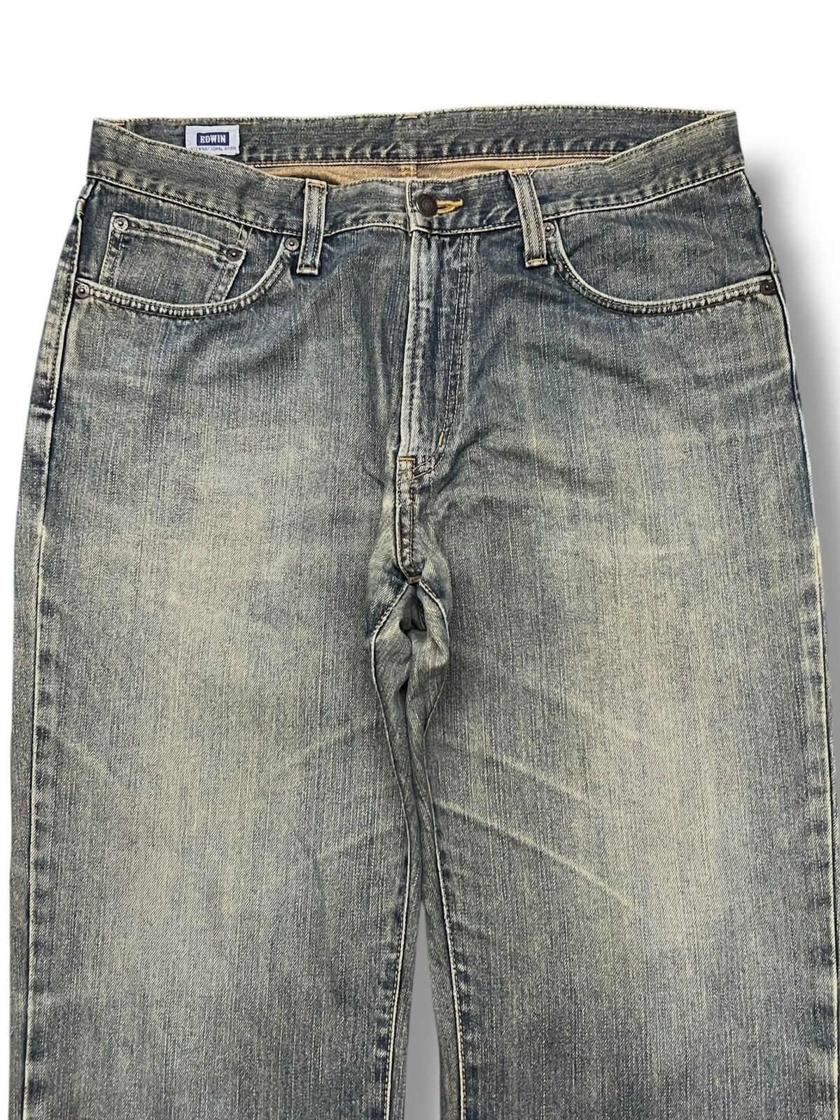Edwin Baggy Vintage Edwin 404 Japan - Faded Mud Wash Jeans Size US 37 - 4 Thumbnail