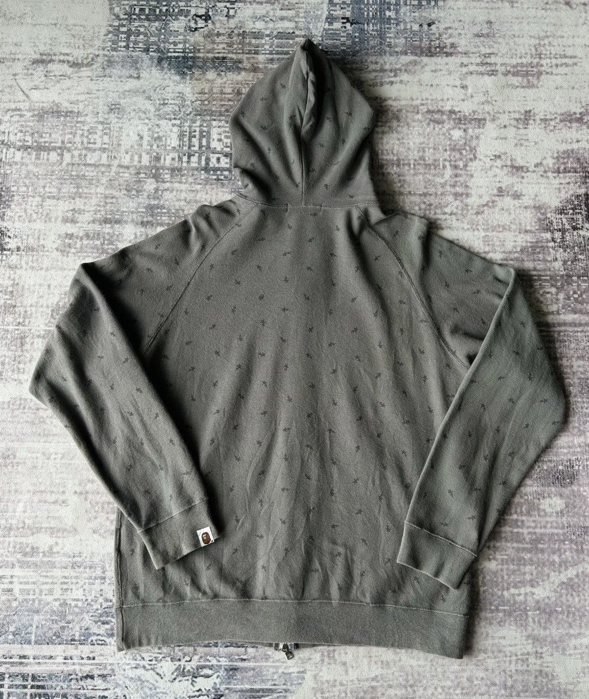 Bape Vintage Bapesta FullZip Monogram Hoodie Size US M / EU 48-50 / 2 - 3 Thumbnail