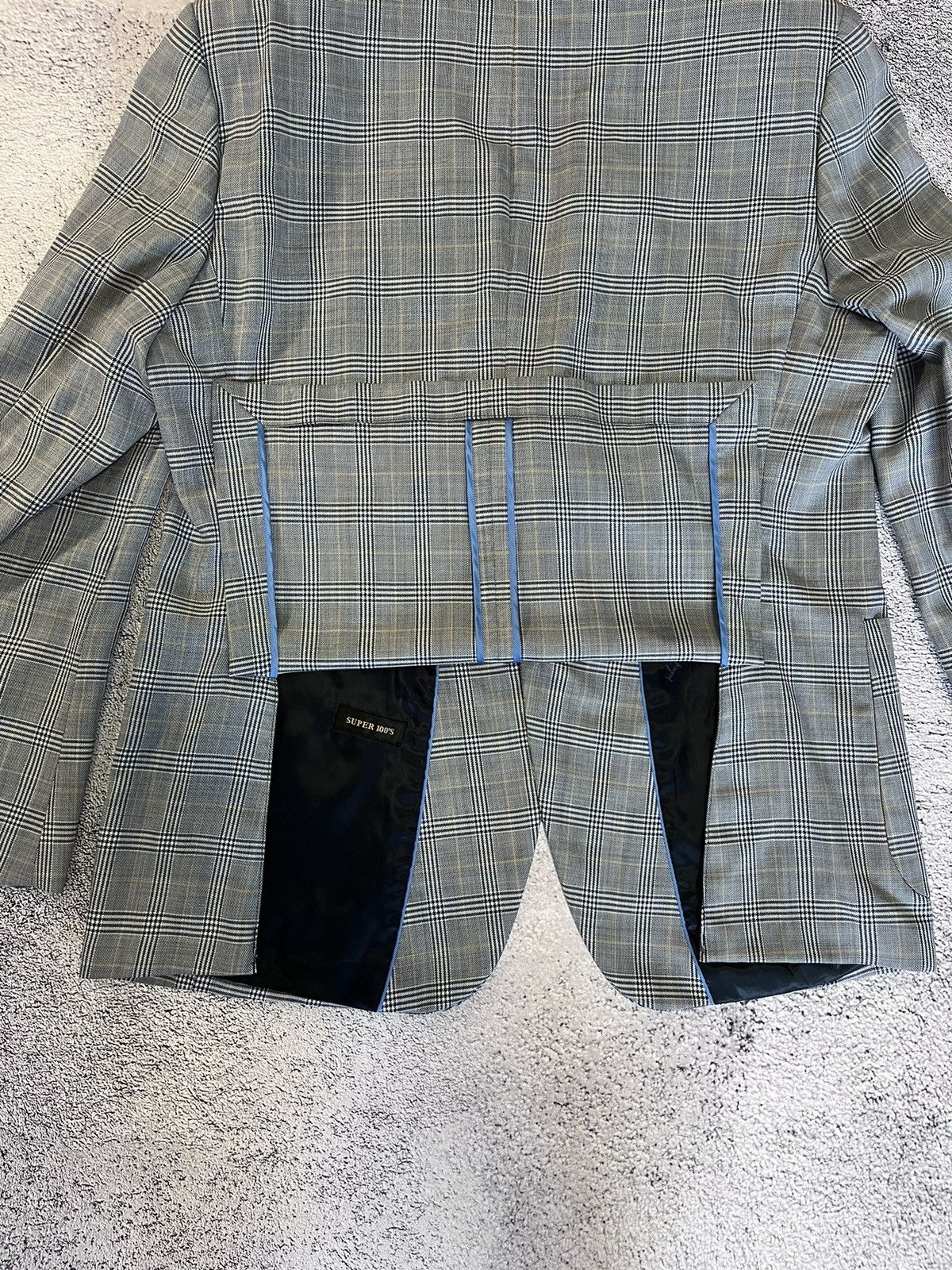 Balmain Balmain Paris Men’s Blazer Jacket Striped Wool Gray Slim Fit Size 52R - 13 Thumbnail
