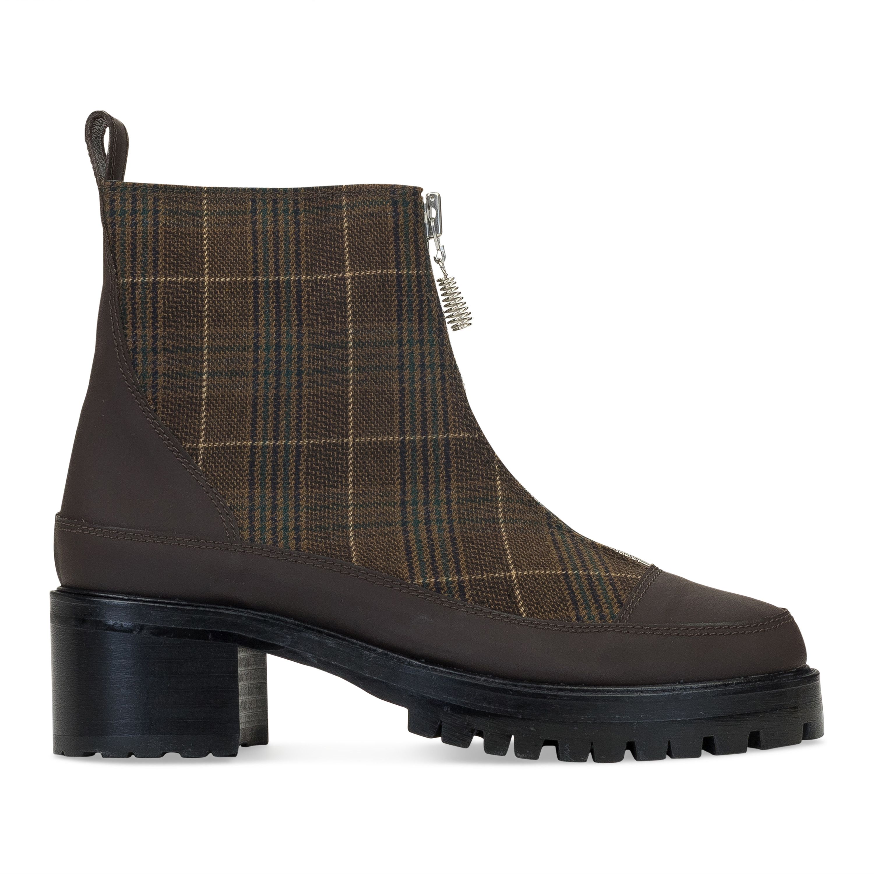 Nicole Saldana Nicole Saldana BROWN EXCLUSIVE PLAID CHRIS ANKLE BOOTS SIZE 41 Size US 11 / IT 41 - 1 Thumbnail