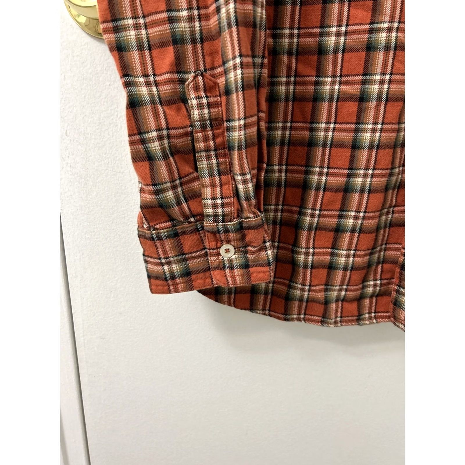 Pendleton VINTAGE Pendleton Shirt Mens L Orange Plaid Button-Down Flannel Pockets Long Sleeve Size US L / EU 52-54 / 3 - 7 Thumbnail