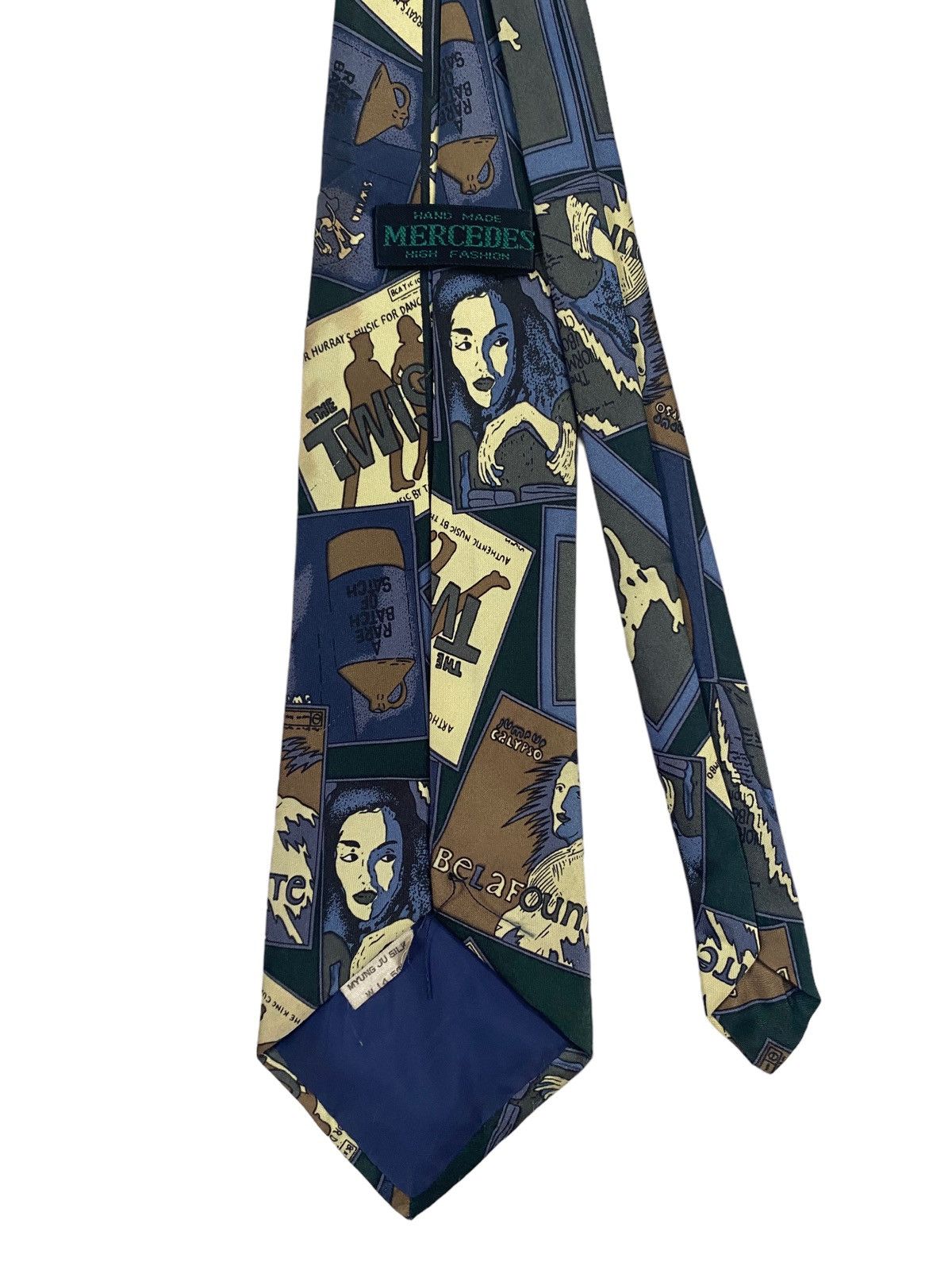 Vintage 💥VINTAGE MERCEDES high fashion hand made neck tie silk ties Size ONE SIZE - 4 Thumbnail