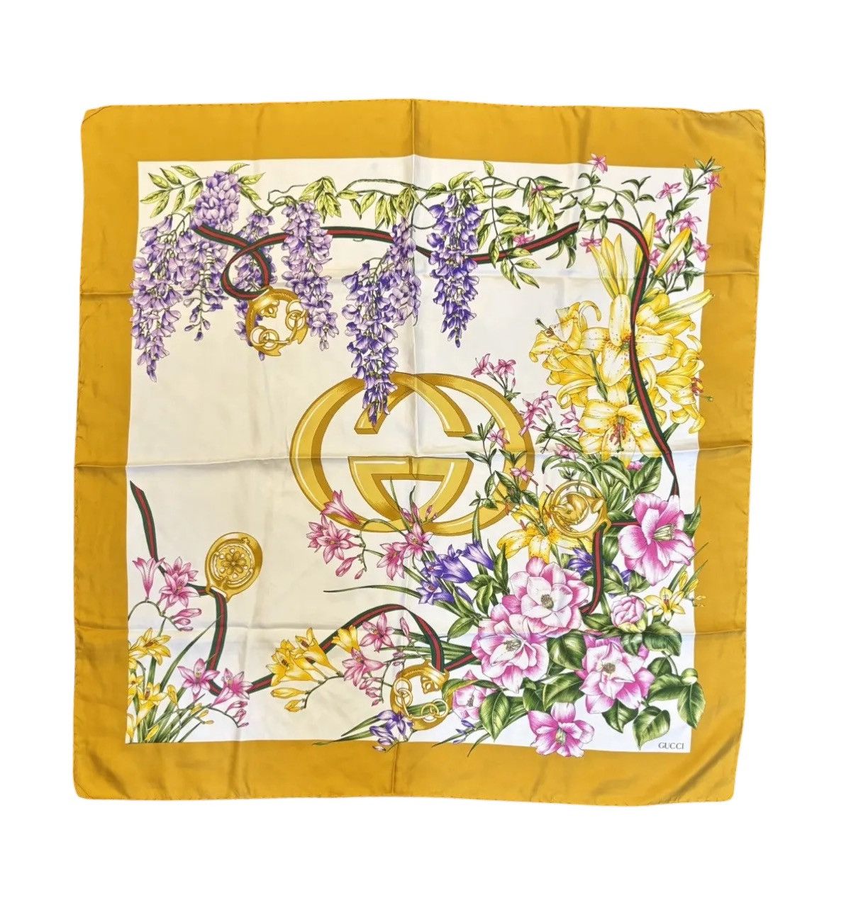 Gucci Gucci Flora GG silk scarf Size ONE SIZE - 1 Thumbnail