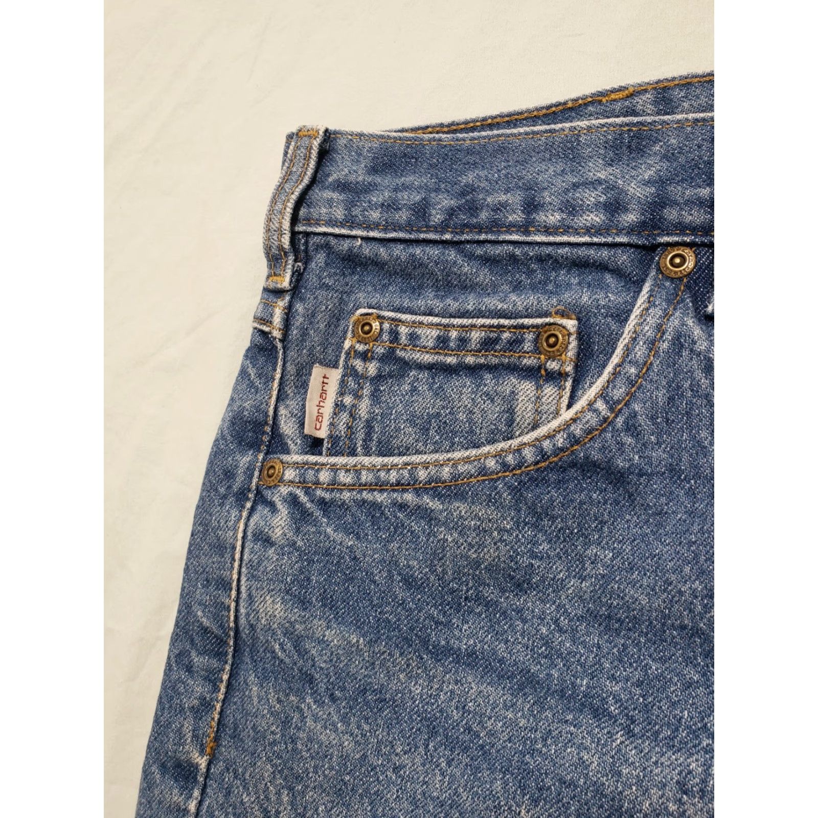 Carhartt VINTAGE Carhartt Jeans Relaxed Fit Men 40×32 Blue Denim 5-Pocket B17 DST Straight Regular Size 40 Mens Size US 40 / EU 56 - 5 Thumbnail