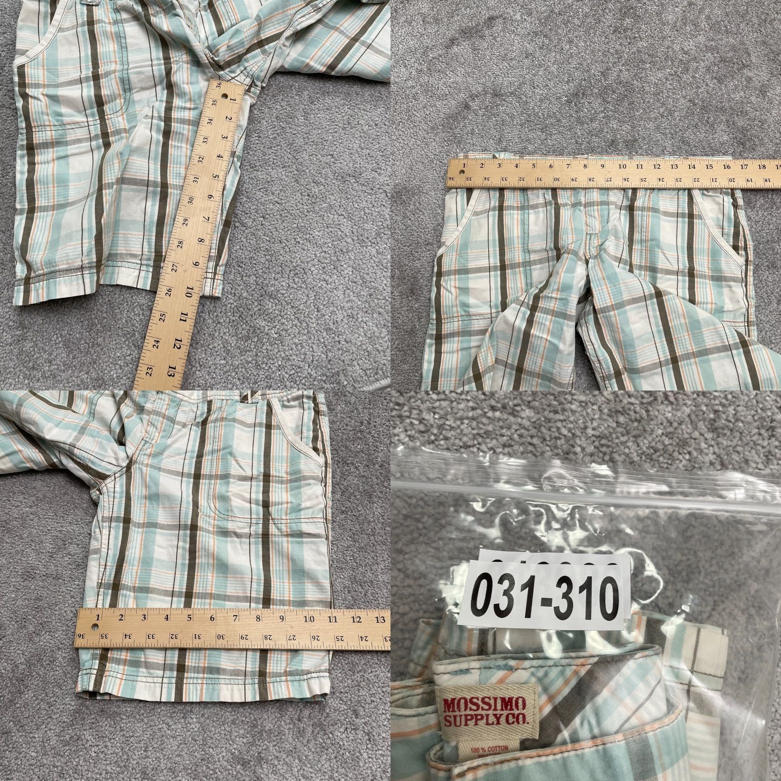 Mossimo Mossimo Supply Plaid Bermuda Shorts Juniors 7 Multicolor Cotton Pockets Casual Size 28" / US 6 / IT 42 - 8 Thumbnail
