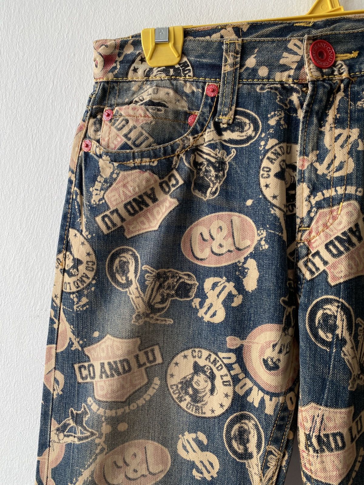 Hysteric Glamour × Japanese Brand Japanese Brand Co & Lu Fullprint Design Denim Size US 29 - 8 Thumbnail