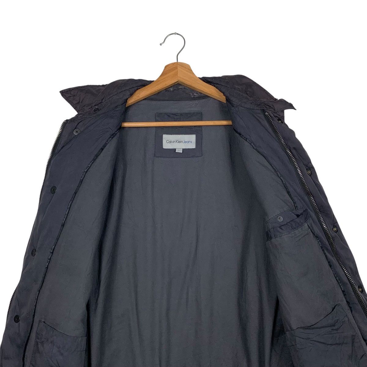 Calvin Klein CALVIN KLEIN Collared Snap Button Puffer Jacket #1868-C81 Size US L / EU 52-54 / 3 - 12 Thumbnail