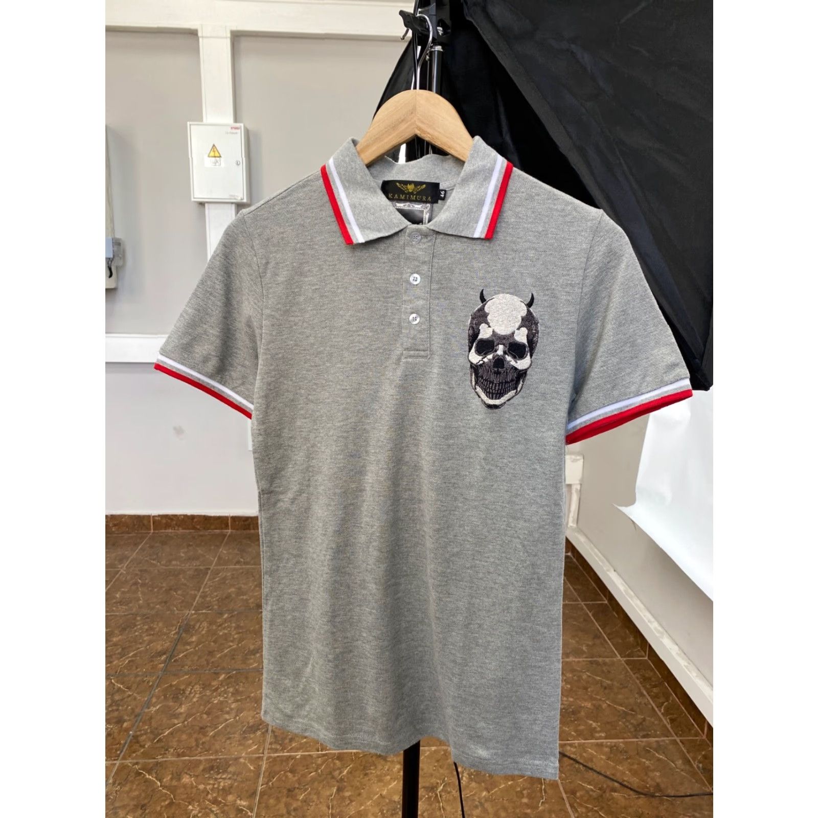 Vintage Kamimura Tokyo Polo T-Shirt Japan Style Gray 46 M Mens Vintage Nike Shirt নয় Size US XXL / EU 58 / 5 - 2 Thumbnail