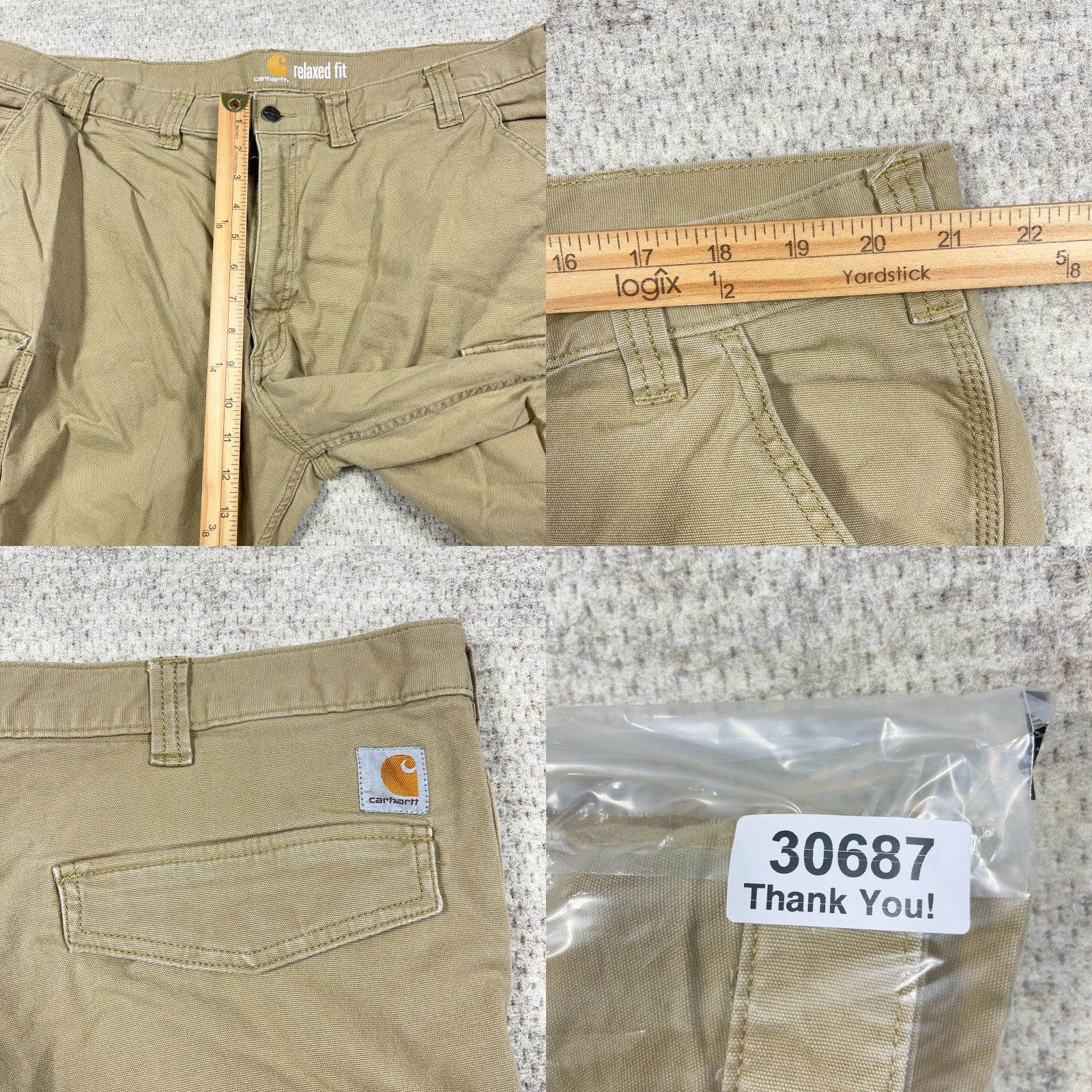 Carhartt Carhartt Shorts Men 44 Tan Brown Duck Canvas Cargo Relaxed Fit Utility Work Wear Cargo Pocket Pockets Zipper Front Button Logo Casual Workwear 90s? Size US 44 / EU 60 - 8 Thumbnail