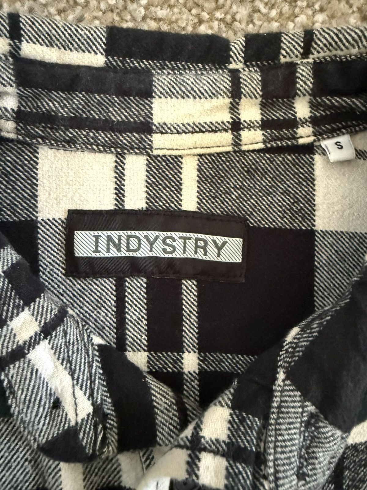 Vintage Indystry Black & White Checkered Flannel Size US S / EU 44-46 / 1 - 3 Thumbnail