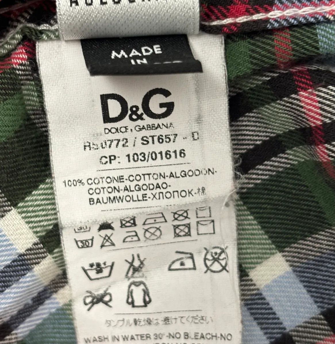 Dolce & Gabbana AW2008 Dolce & Gabbana Green Tartan Checkered Western Shirt Size US M / EU 48-50 / 2 - 14 Thumbnail