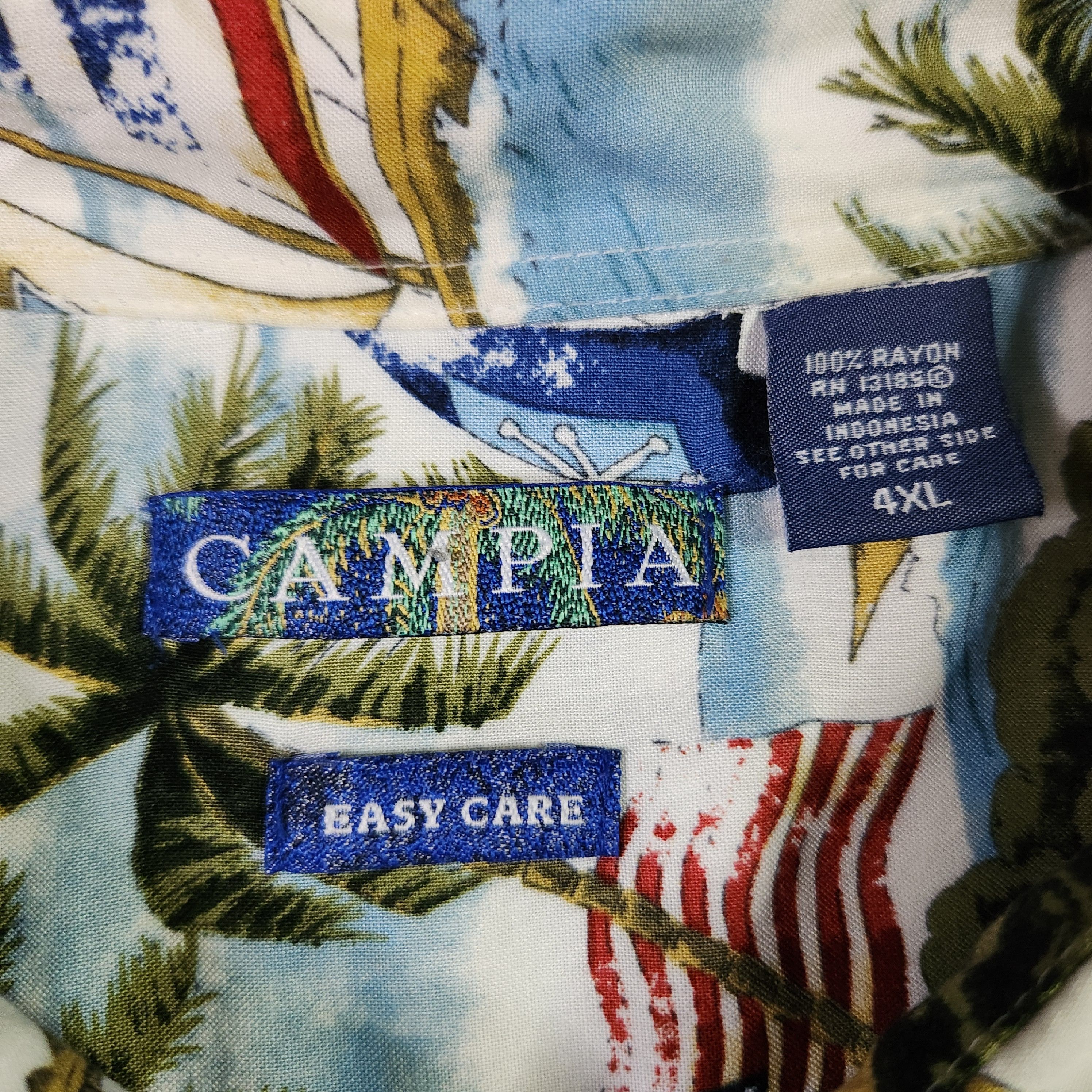 Campia Moda Campia Moda Hawaiian Shirt 4XL Tropical Island Short Sleeve Size US XXL / EU 58 / 5 - 6 Thumbnail