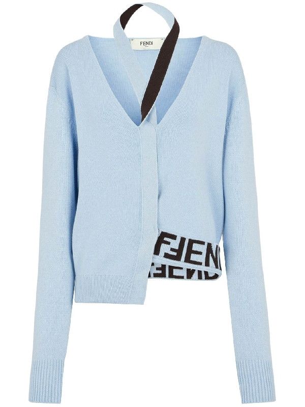 Fendi o1s1wg110825 Cardigan in Light Blue Size M / US 6-8 / IT 42-44 - 1 Thumbnail