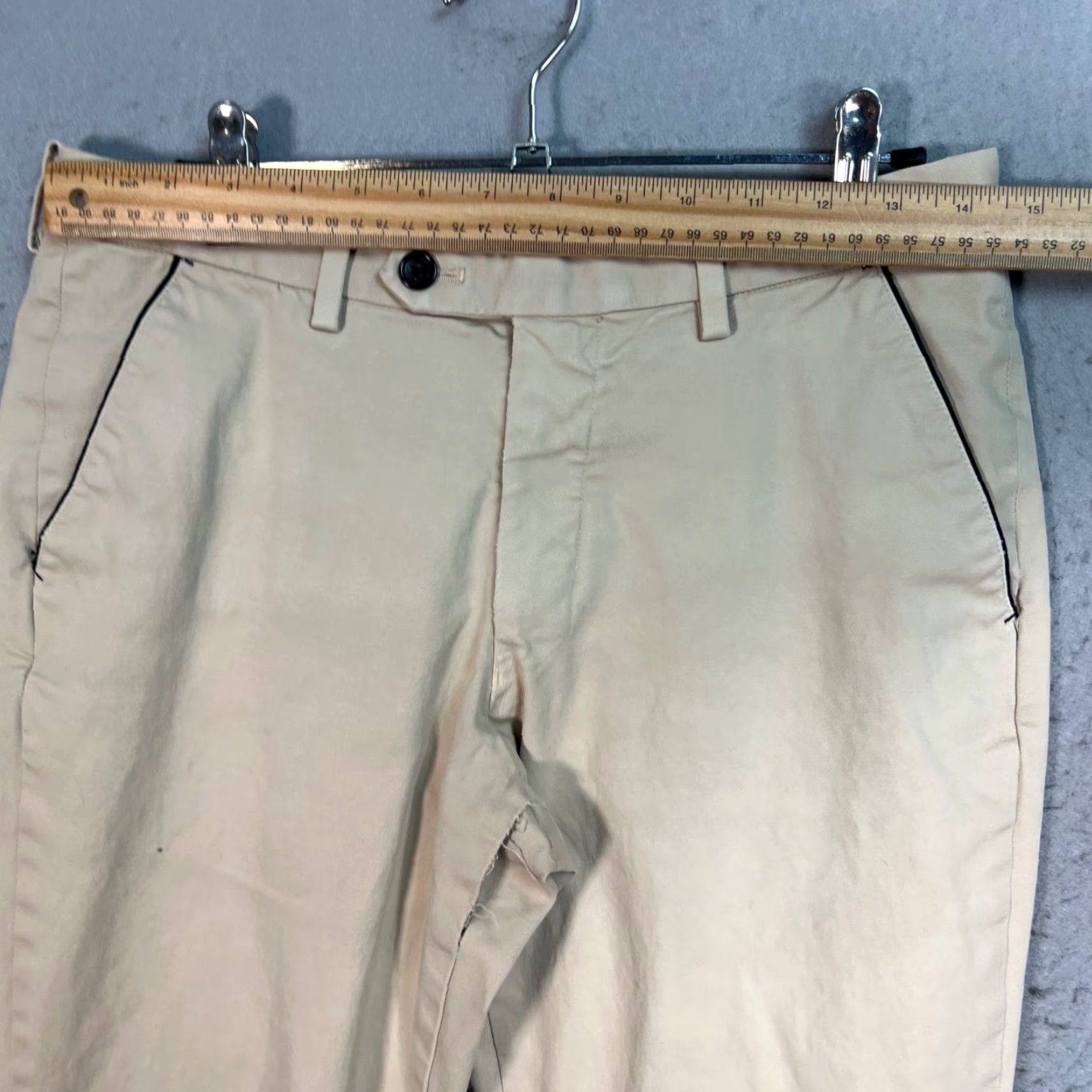 Vintage Tomorrowland Mens Slim-Fit Beig e Cotton Blend Chino Pants Size 46 Casual Shirt? Size US 30 / EU 46 - 6 Thumbnail