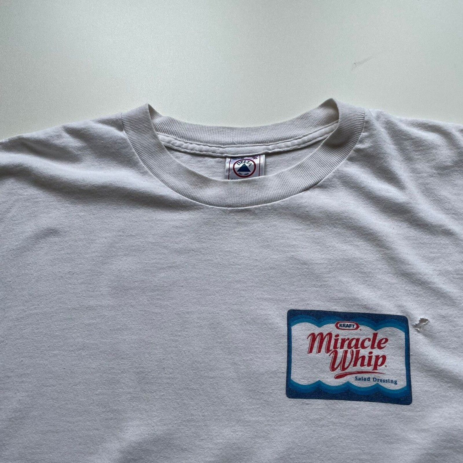 Delta Vintage 90s Miracle Whip Mayonnaise Promo Graphic T Shirt XL Size US XL / EU 56 / 4 - 4 Thumbnail