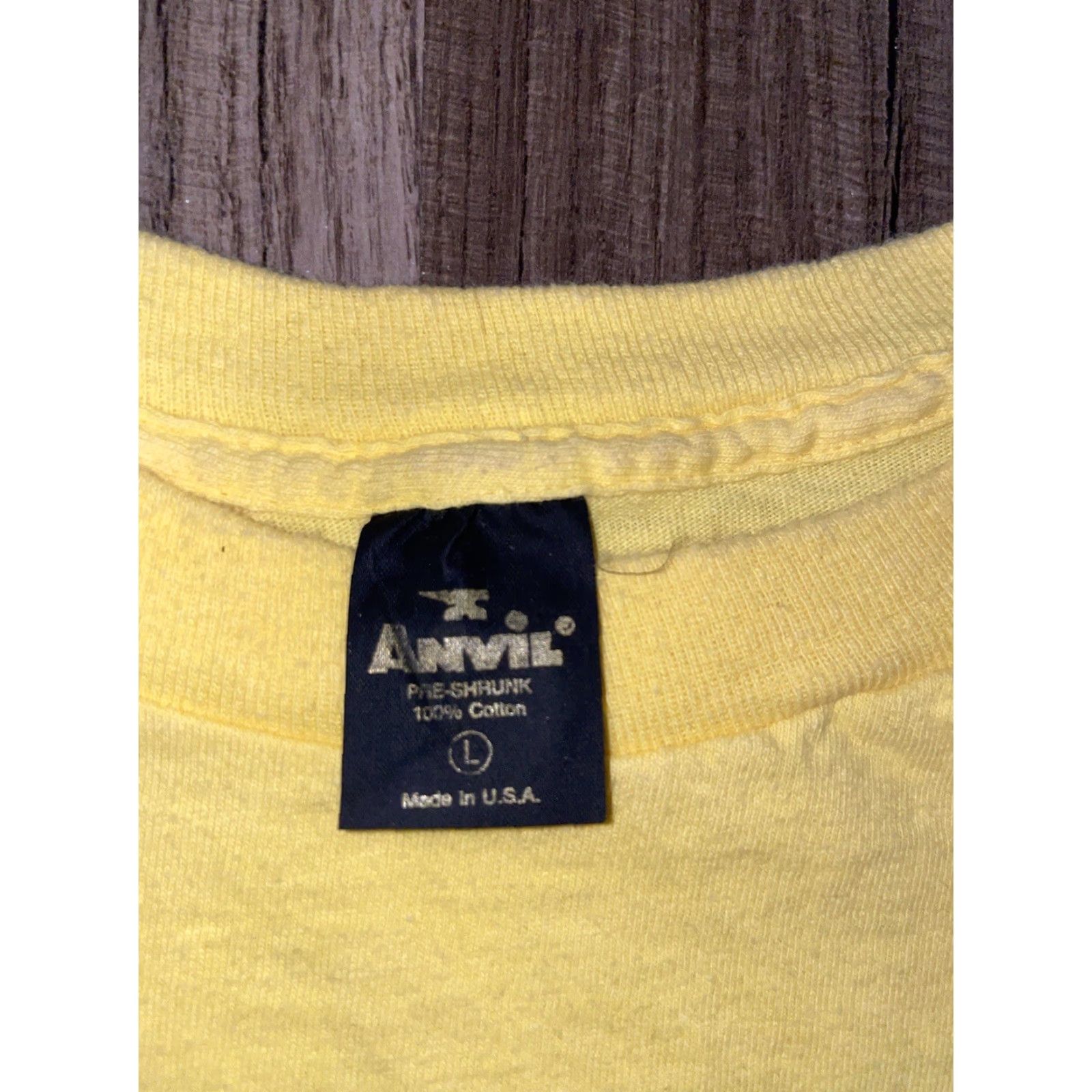 Anvil VINTAGE Anvil T-Shirt California Yellow Large Men Stitch Single Stitch Shirt US 90s? Size US L / EU 52-54 / 3 - 3 Thumbnail