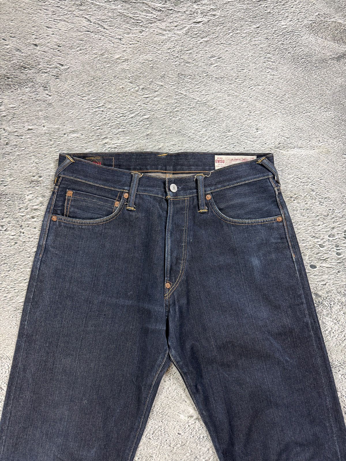 Evisu Evisu jeans daicock big logo yellow selvedge denim Size US 31 - 9 Thumbnail