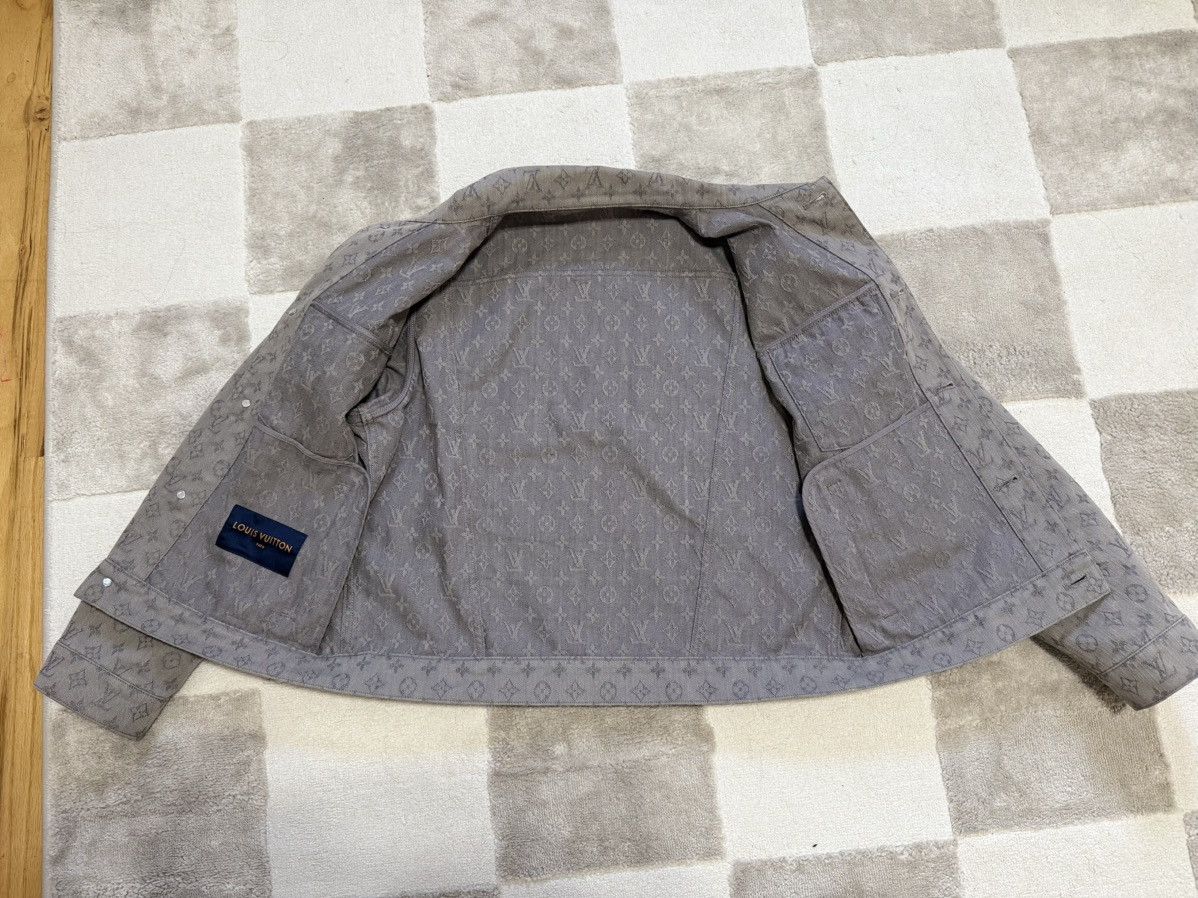 Louis Vuitton Louis Vuitton Monogram Grey Denim Trucker Jacket Size US M / EU 48-50 / 2 - 2 Thumbnail