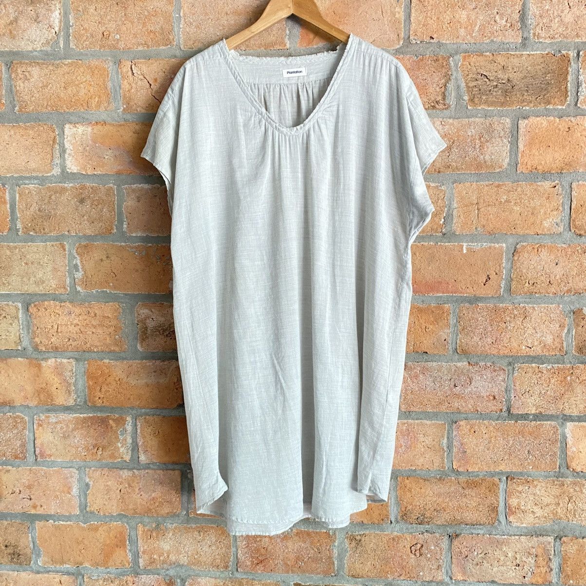 Issey Miyake Plantation Light Gray Soft Casual Dress Size M / US 6-8 / IT 42-44 - 19 Thumbnail