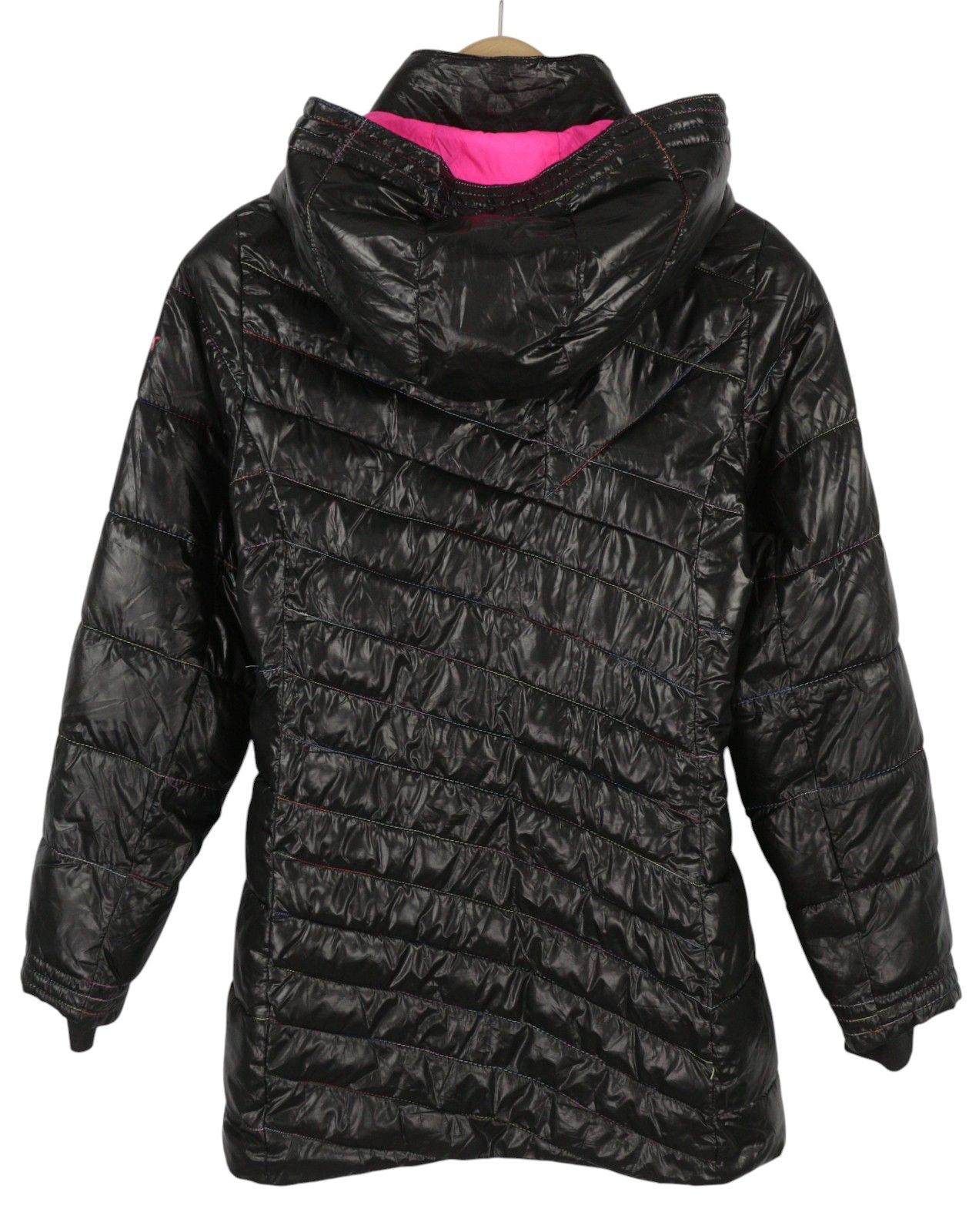 Spyder L Black Full Zip Insulated Quilted Hooded Mid-Length 86457 Size L / US 10 / IT 46 - 2 Thumbnail