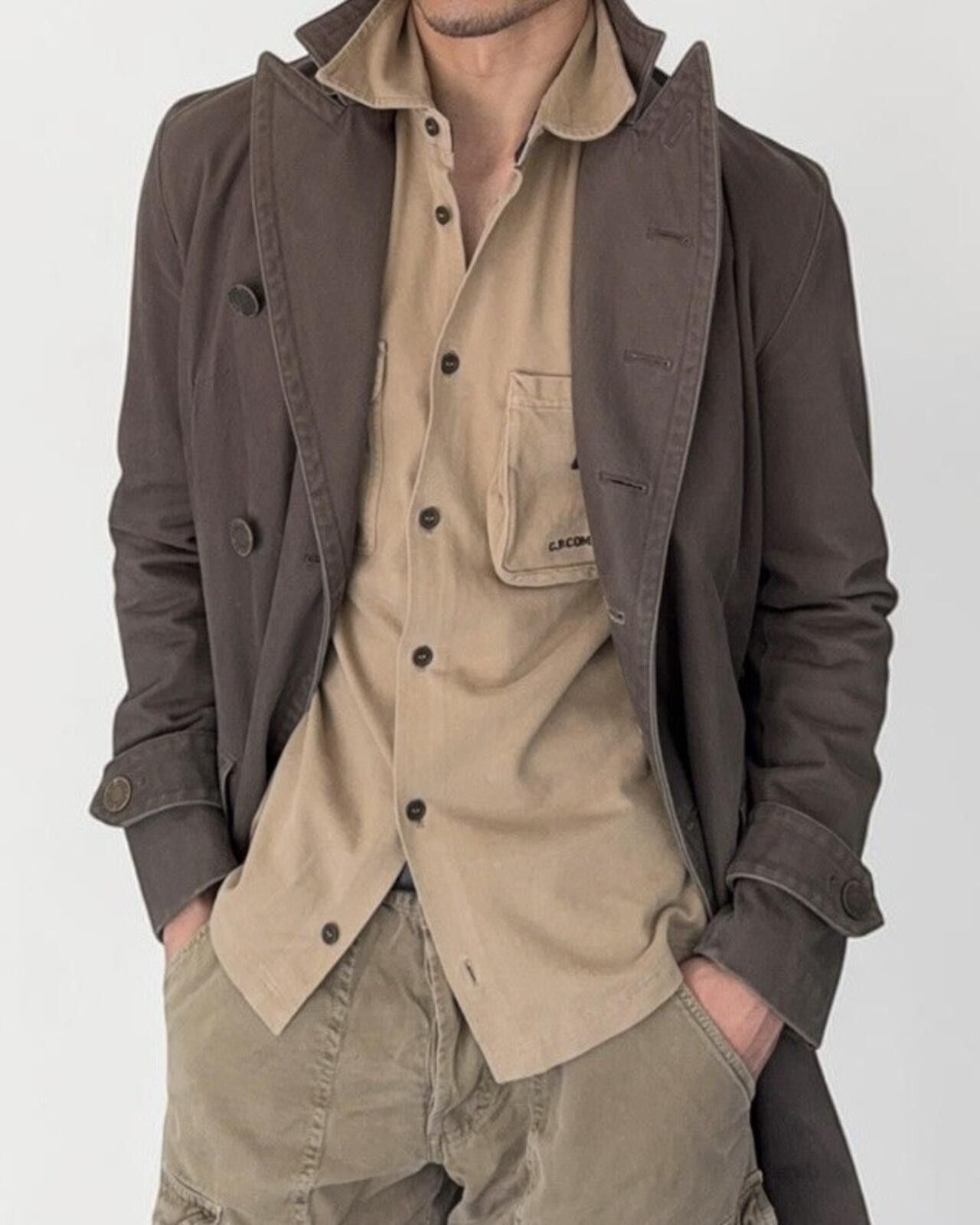 C.P. Company C.P. Company AW2006 Moleskin Cotton Military Shirt Size US S / EU 44-46 / 1 - 2 Thumbnail