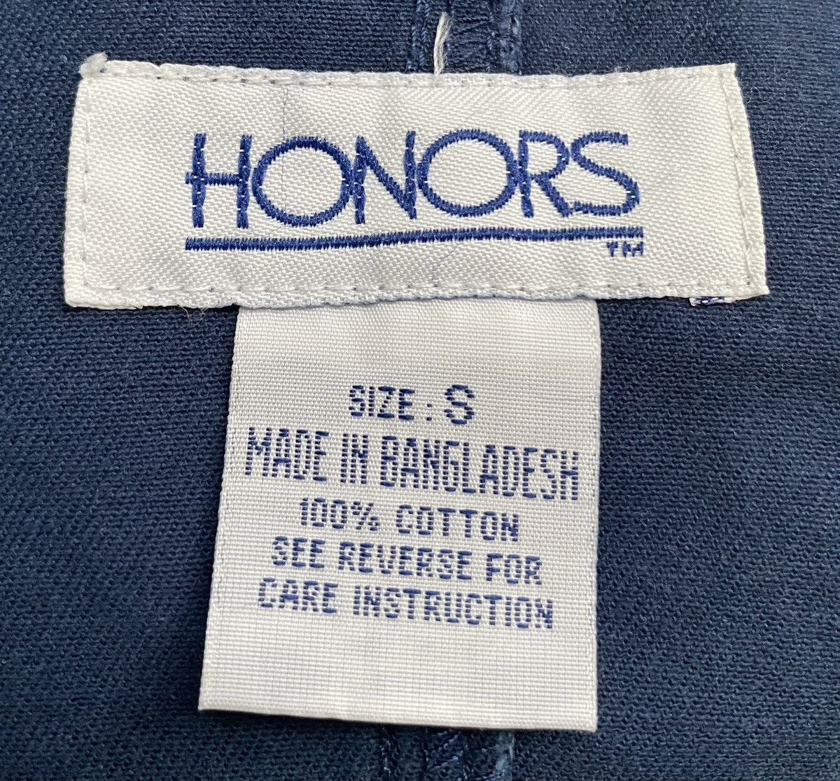 Other Vintage Y2K Honors Navy Cotton Carpenter Shortalls Small Size 31" - 4 Thumbnail