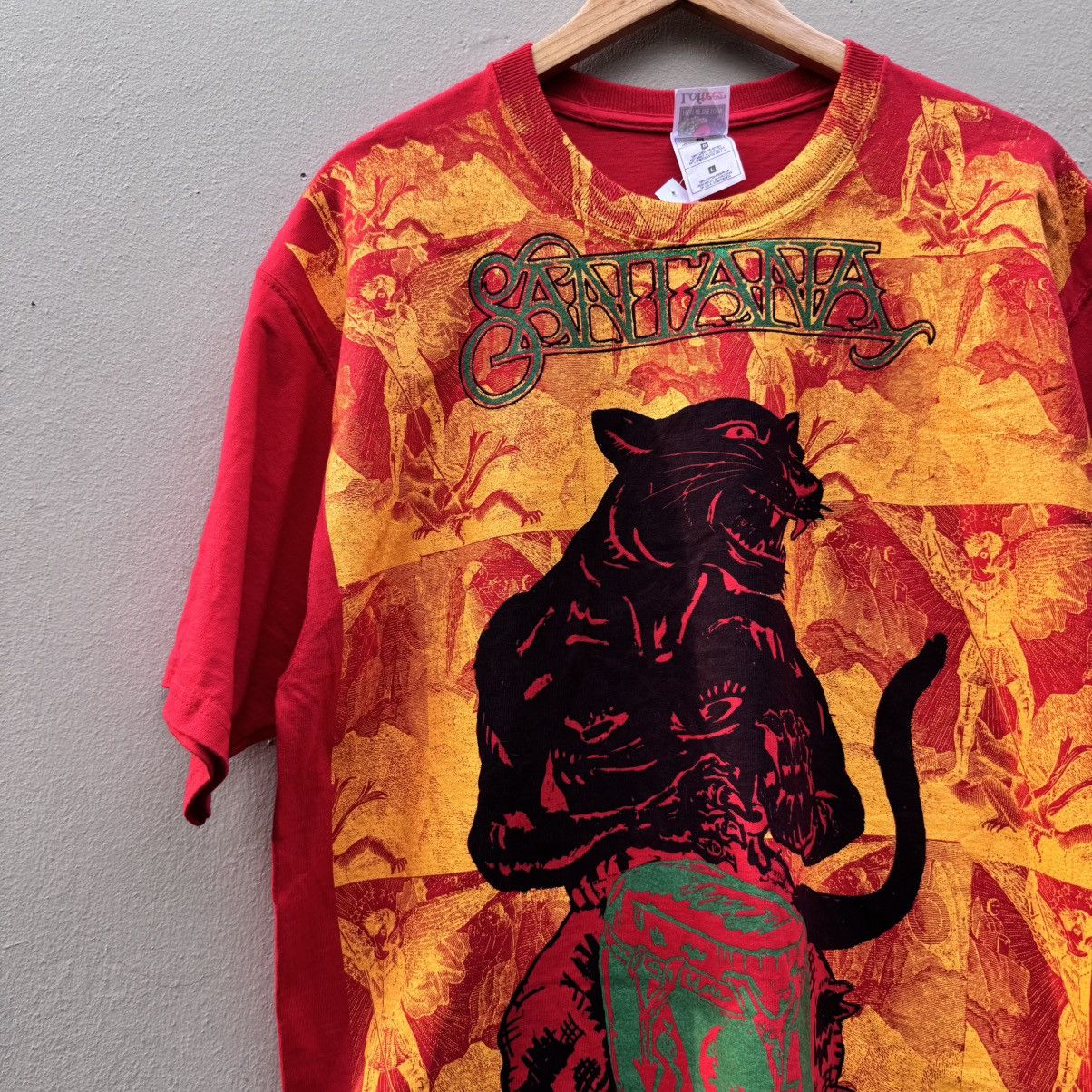Band Tees × Vintage Vintage santana aop 1999 tee Size US L / EU 52-54 / 3 - 2 Thumbnail