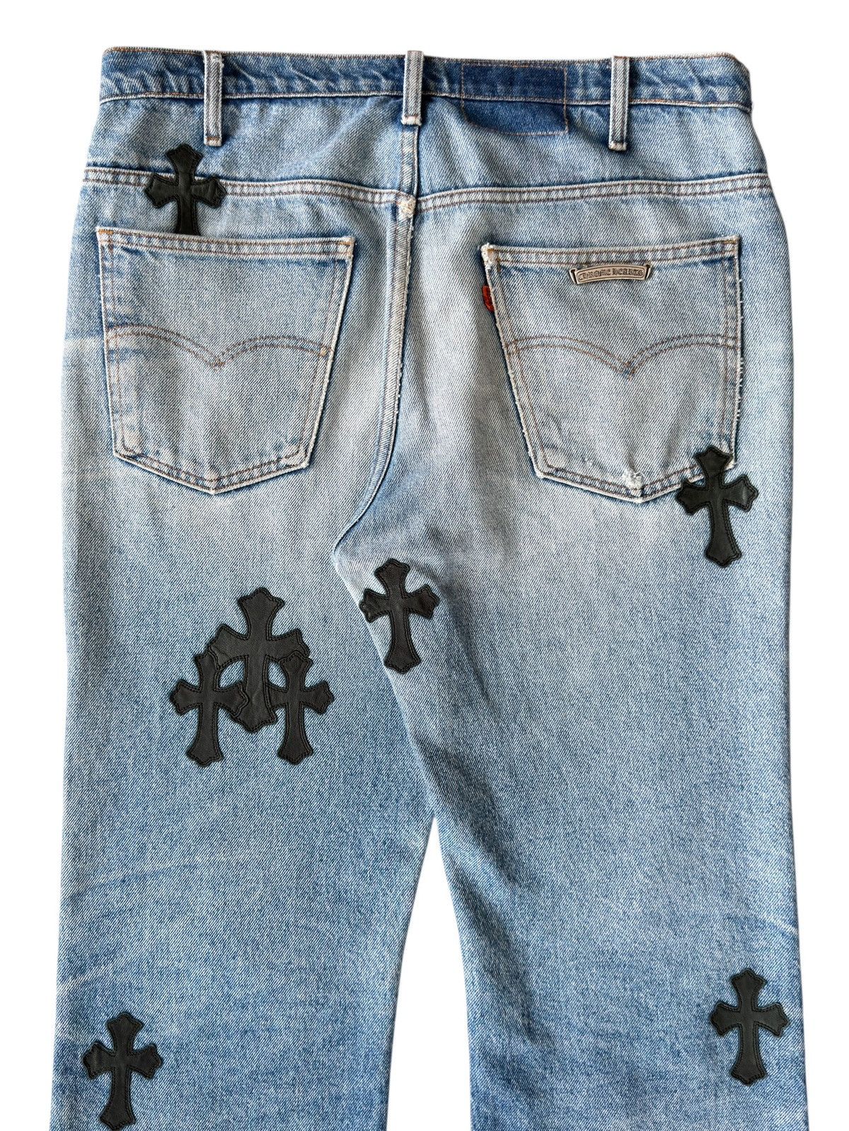Chrome Hearts Chrome Hearts Light-wash Blue 505 Levi’s Patched Denim Size US 34 / EU 50 - 6 Thumbnail
