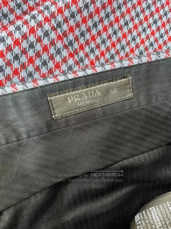 Prada Prada XL Purple Wool Checkered Trousers. Size US 44 / EU 60 - 5 Thumbnail
