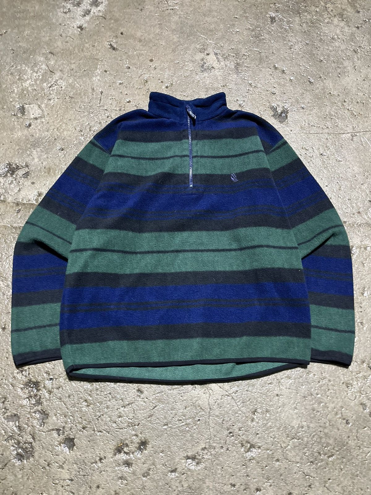 VTG Y2K NAUTICA MULTICOLOURED STRIPED LONG SLEEVED SHIRT M L