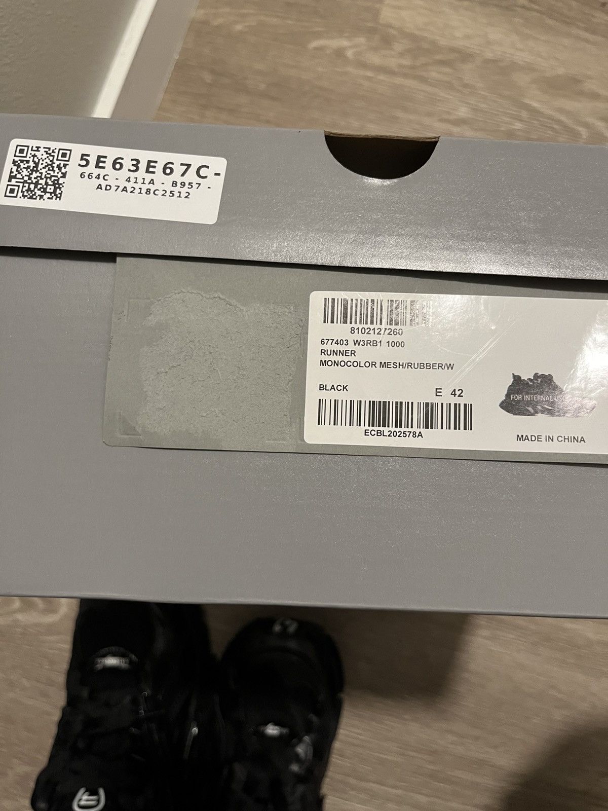 Balenciaga Men’s Runner High Top Sneaker in Dark Grey Size US 9 / EU 42 - 6 Thumbnail