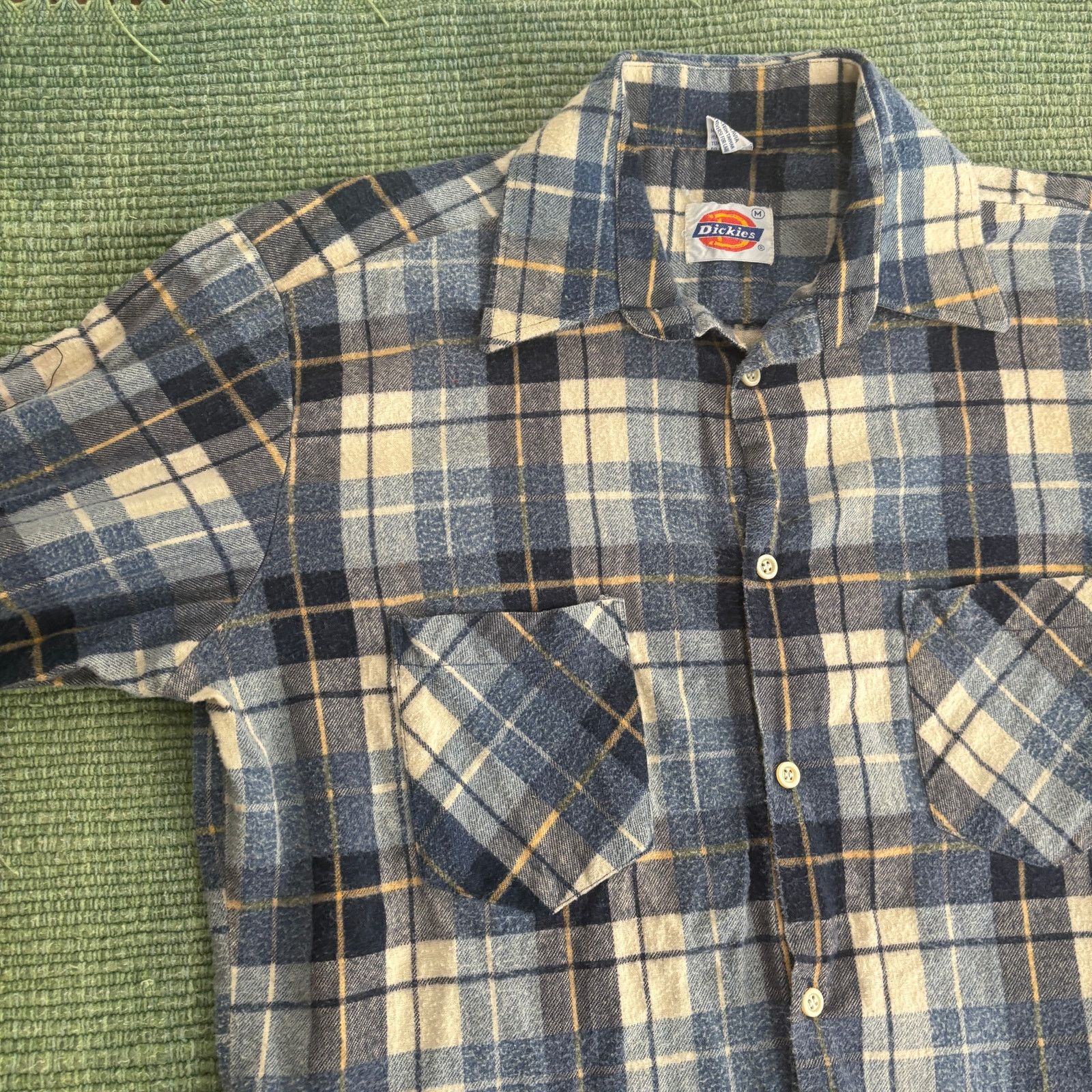 Dickies × Vintage 1980s dickies cotton plaid mens button up flannel shirt Size US L / EU 52-54 / 3 - 5 Thumbnail