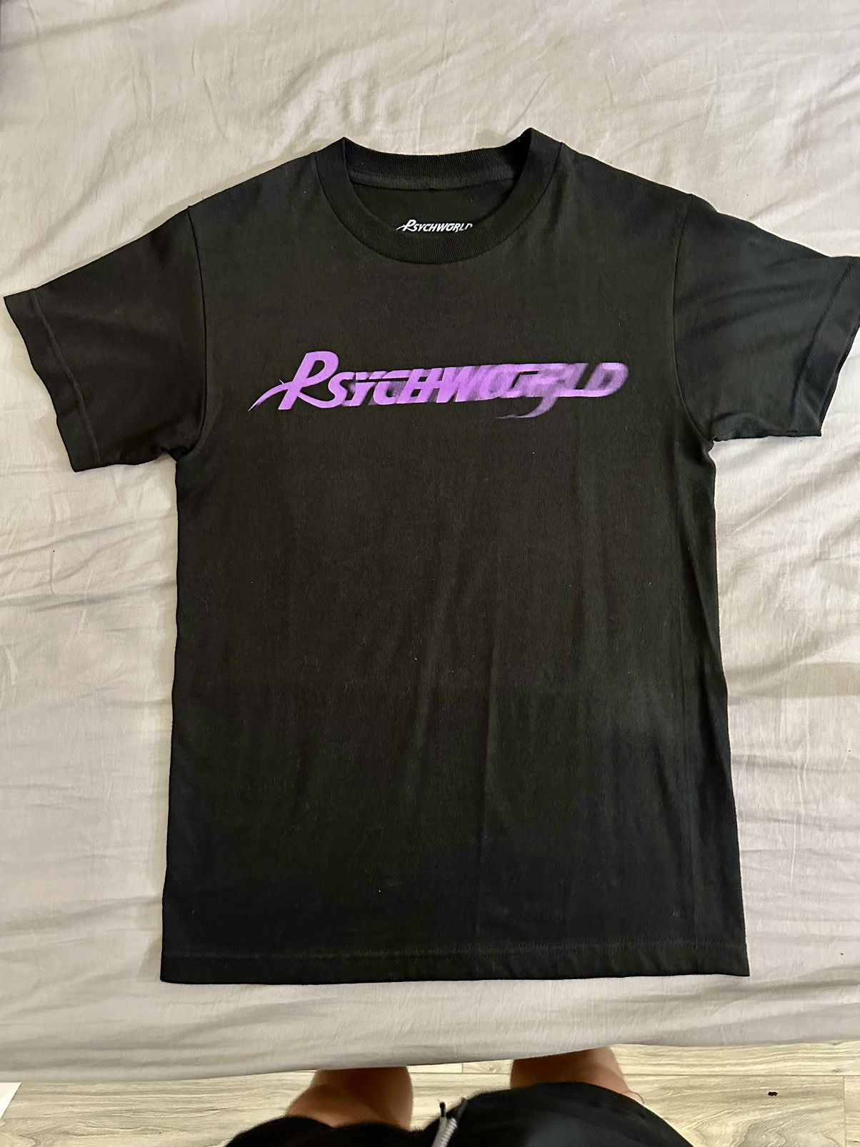 image of Psychworld Purple T-Shirt in Black, Men's (Size Small)