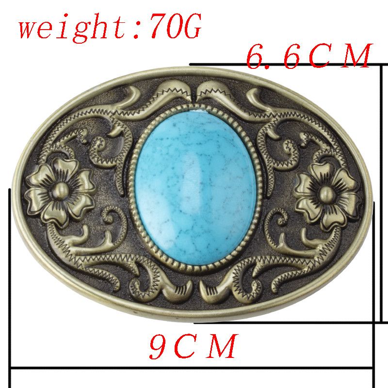 Designer Turquoise stone Belt Riveted Belts Menswear Accessories Size ONE SIZE - 2 Thumbnail