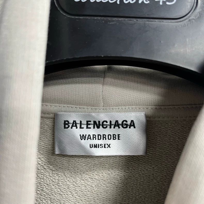 Balenciaga Balenciaga Grey monogrammed logo printed hooded long sleeve Size US XS / EU 42 / 0 - 2 Thumbnail