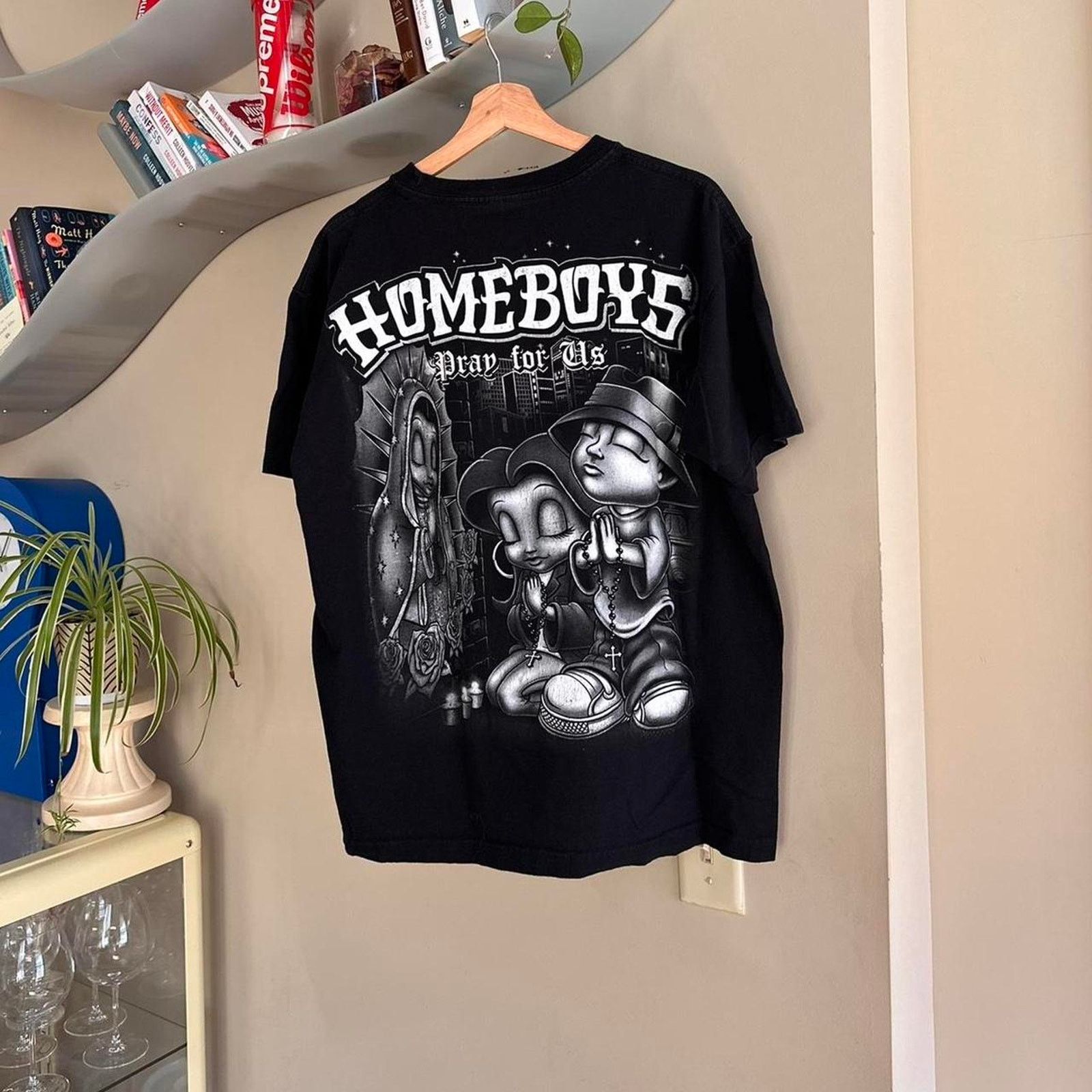 Vintage Vintage Y2K Homeboys Pray For Us Homies Shirt Size US L / EU 52-54 / 3 - 3 Thumbnail
