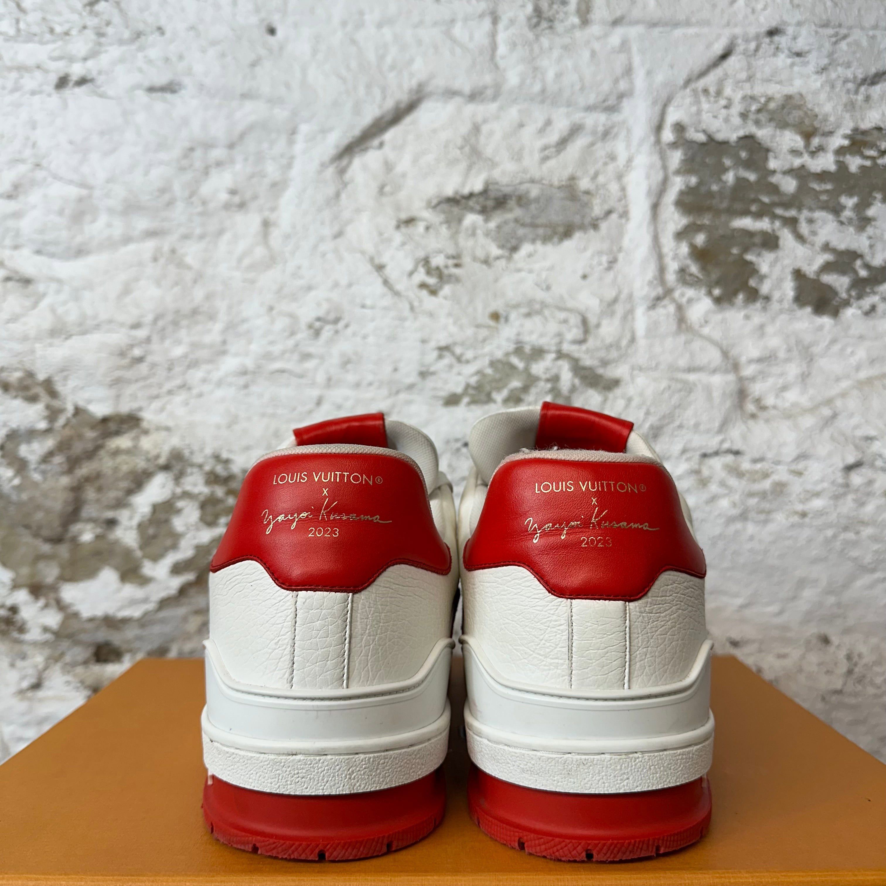 Louis Vuitton Louis Vuitton Yayoi Kusama Red White Trainer Sz 11.5 (10LV) Size US 11.5 / EU 44-45 - 6 Thumbnail