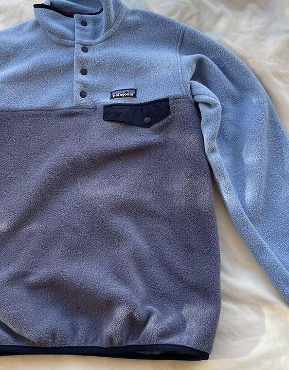 Patagonia × Vintage Patagonia Men's Synchilla Vtg Snap Fleece Jacket Blue Sz XXS Size US XXS / EU 40 - 3 Thumbnail