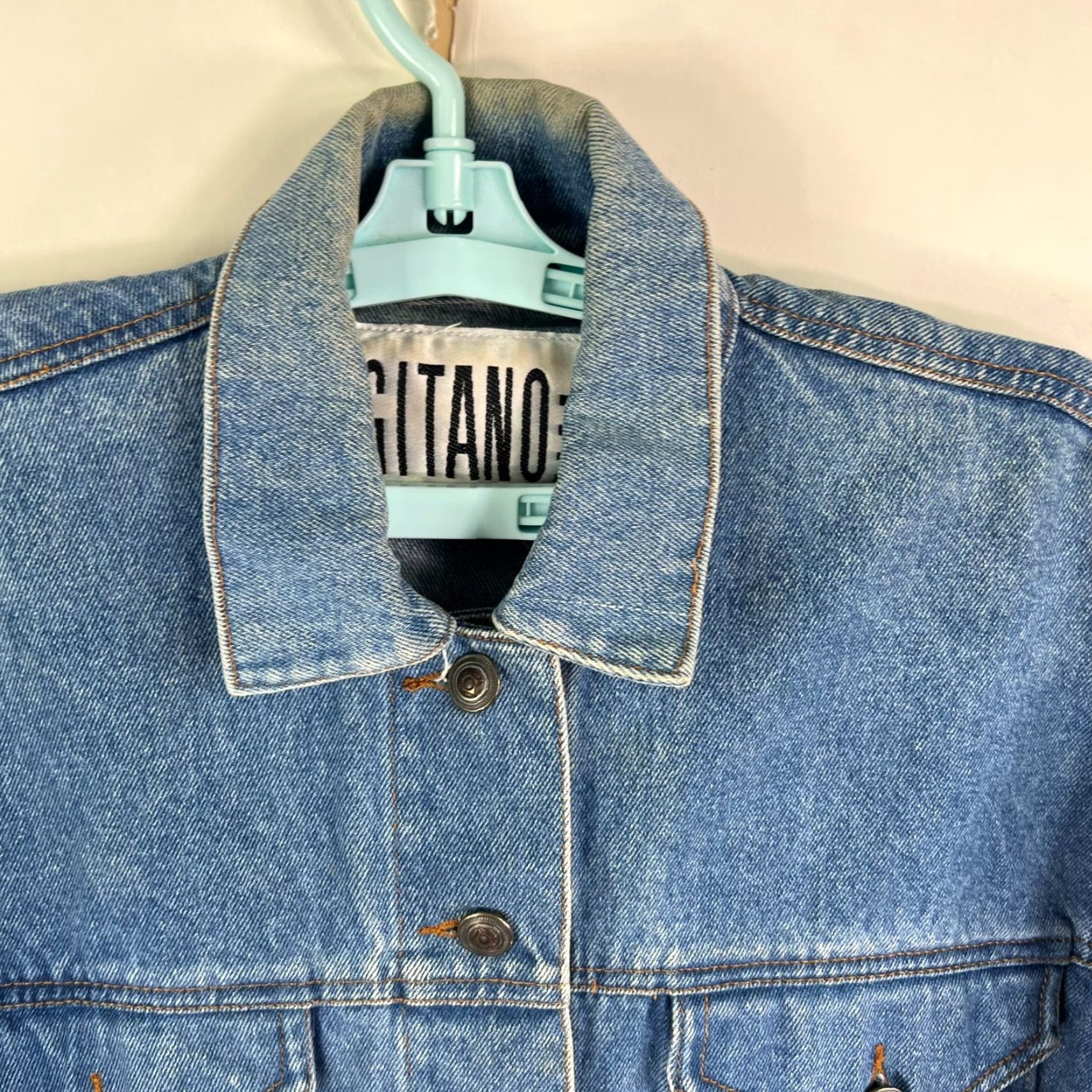 Vintage VINTAGE Gitano Denim Jacket Womens Size L Blue Mid-Length Long Sleeve Collared Casual 80s 90s Hipster Size L / US 10 / IT 46 - 3 Thumbnail