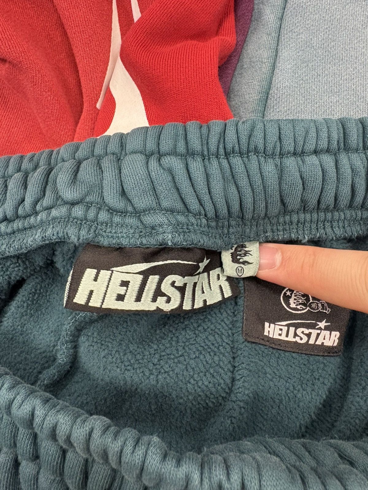 HELLSTAR Hellstar Blue Orange Sweatshorts Size US 31 - 2 Thumbnail