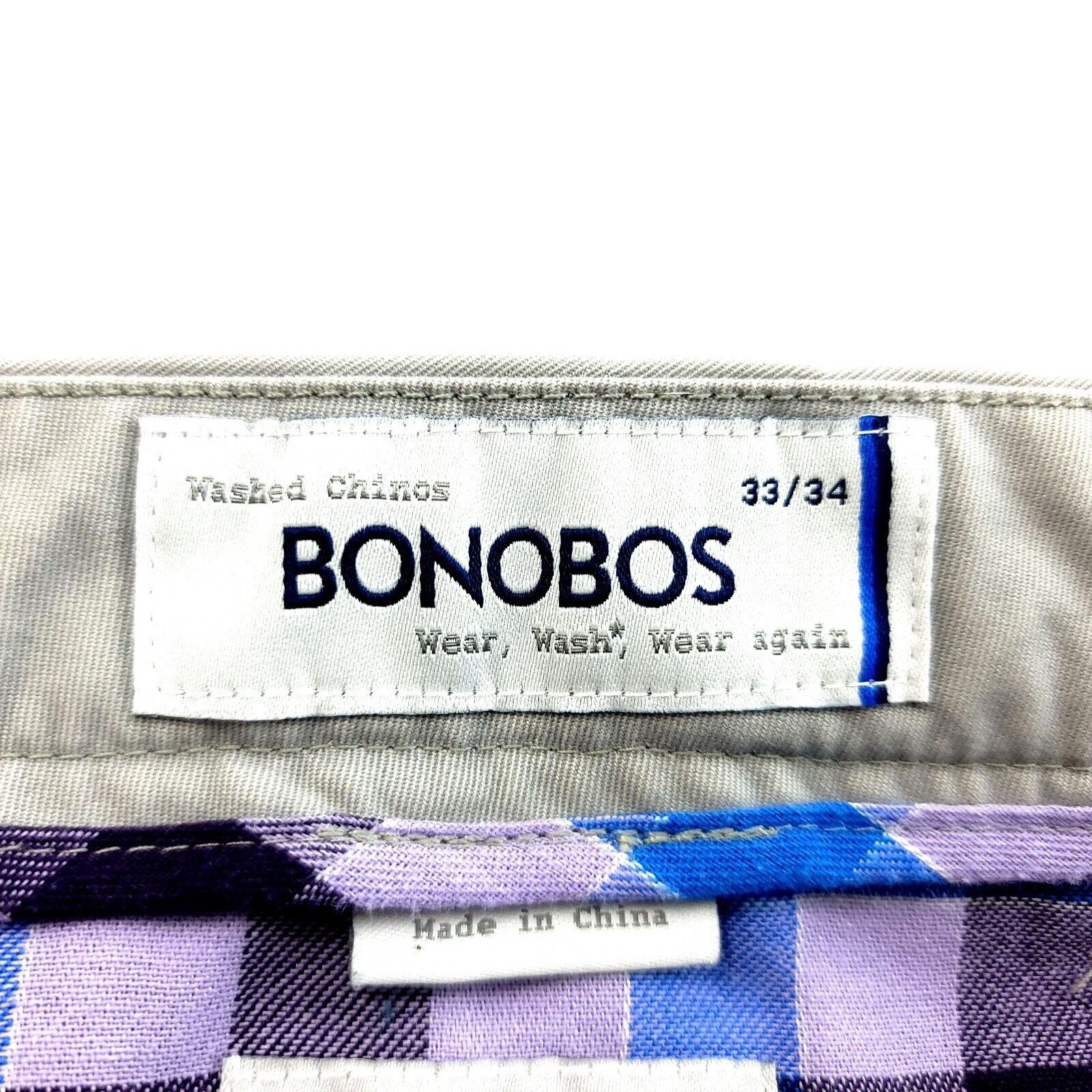 Bonobos Bonobos Straight Fit Cotton Gray Chino Pants Mid Rise 34/34 Size US 34 / EU 50 - 4 Thumbnail