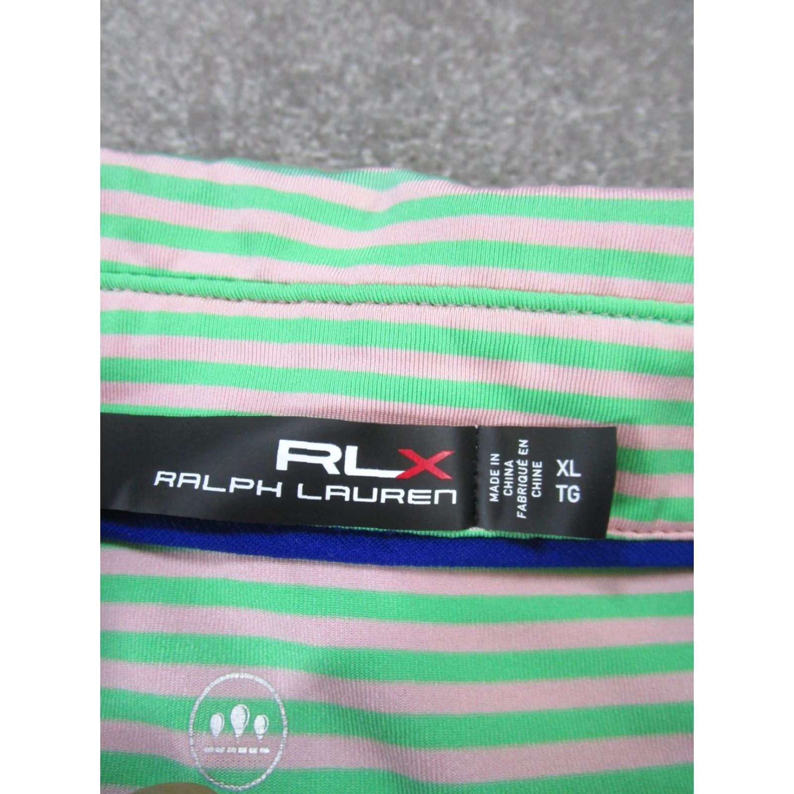 RLX Ralph Lauren RLX Ralph Lauren Polo Shirt Mens XL Green Striped Stretch Golf Polo Size US XL / EU 56 / 4 - 7 Thumbnail