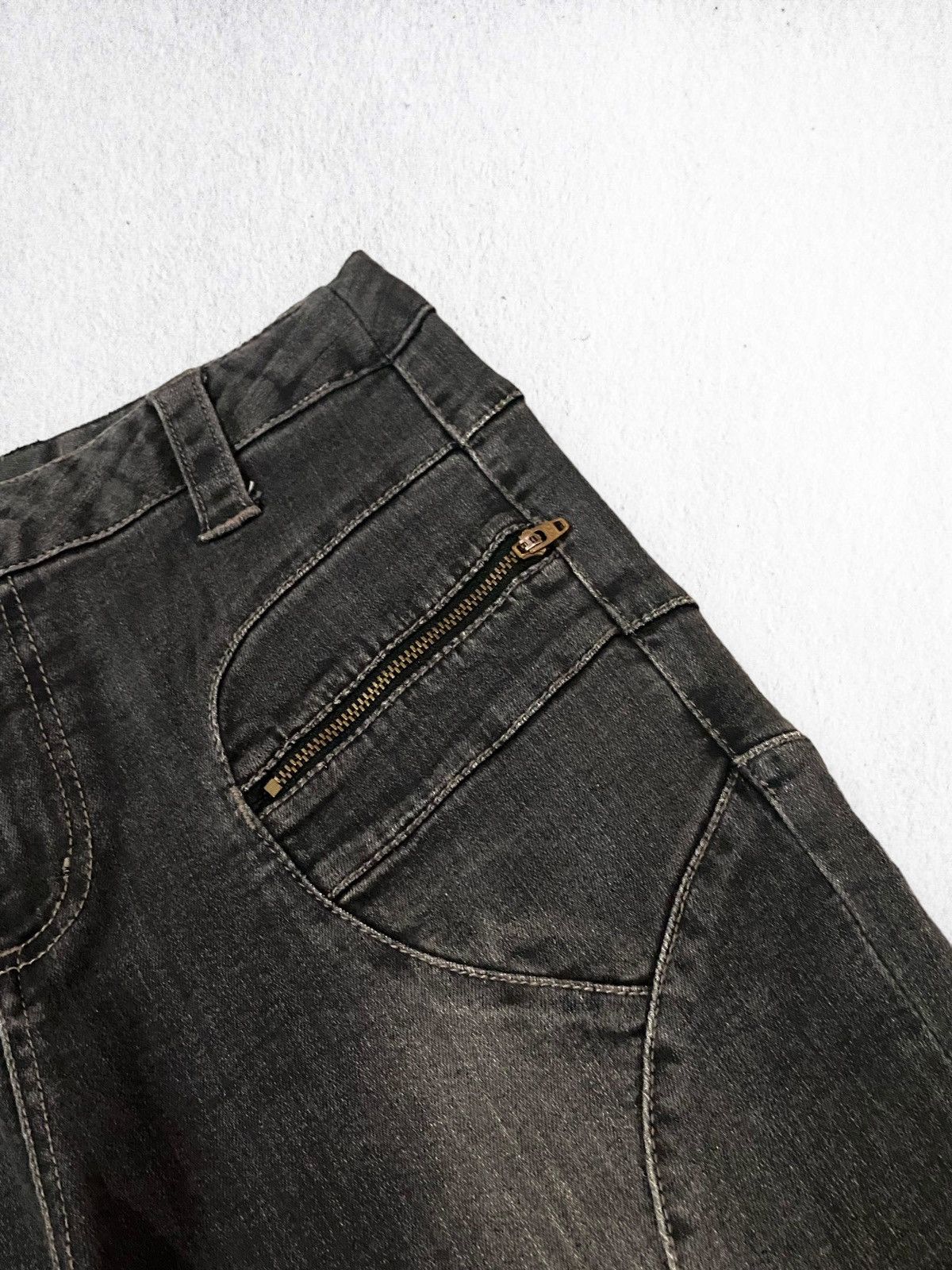 20471120 Vintage Japan Nuovo Pintuck Creased Flare Jeans Size US 30 / EU 46 - 7 Thumbnail