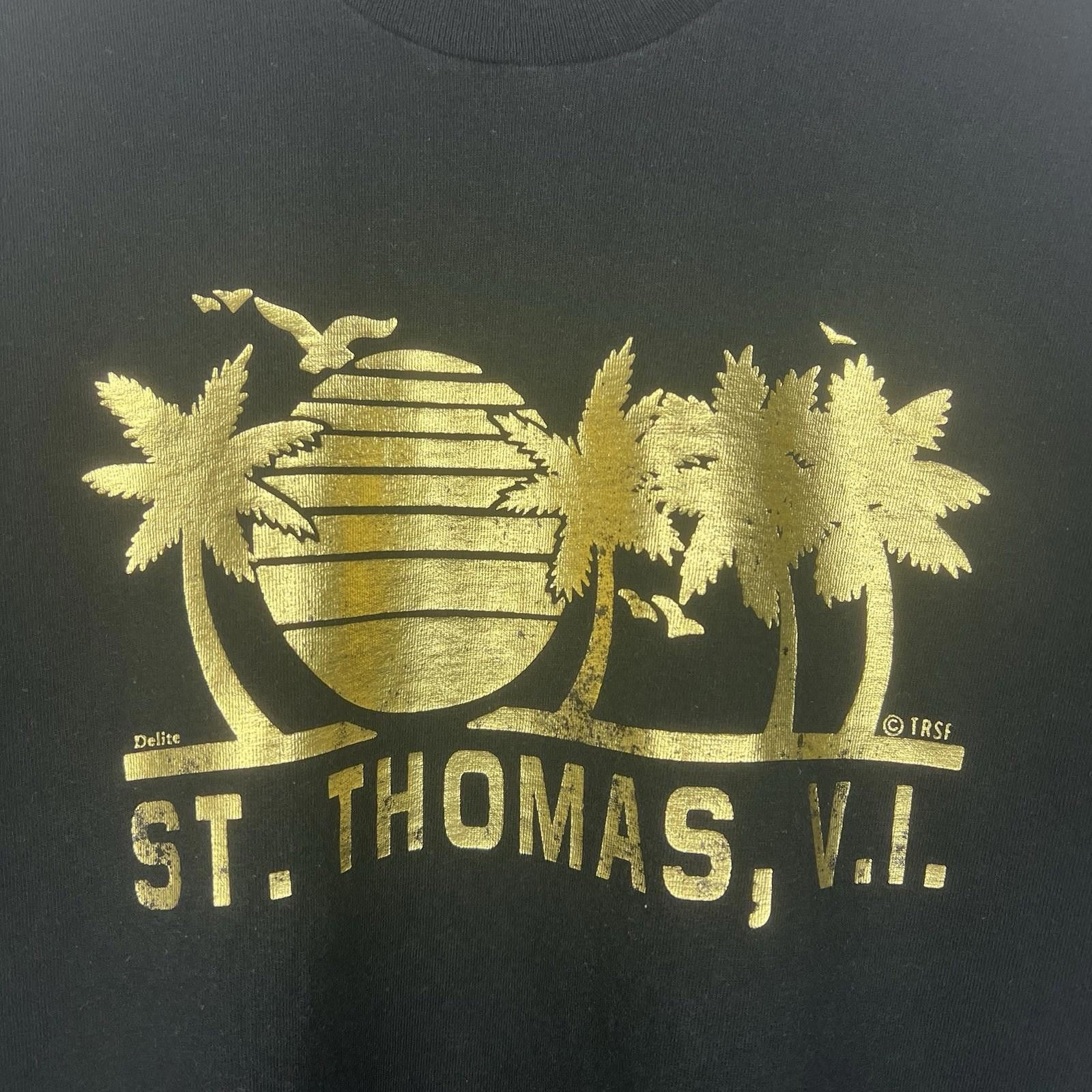 Other Vintage 90s St Thomas Virgin Islands Black T Shirt Medium Size US M / EU 48-50 / 2 - 2 Thumbnail