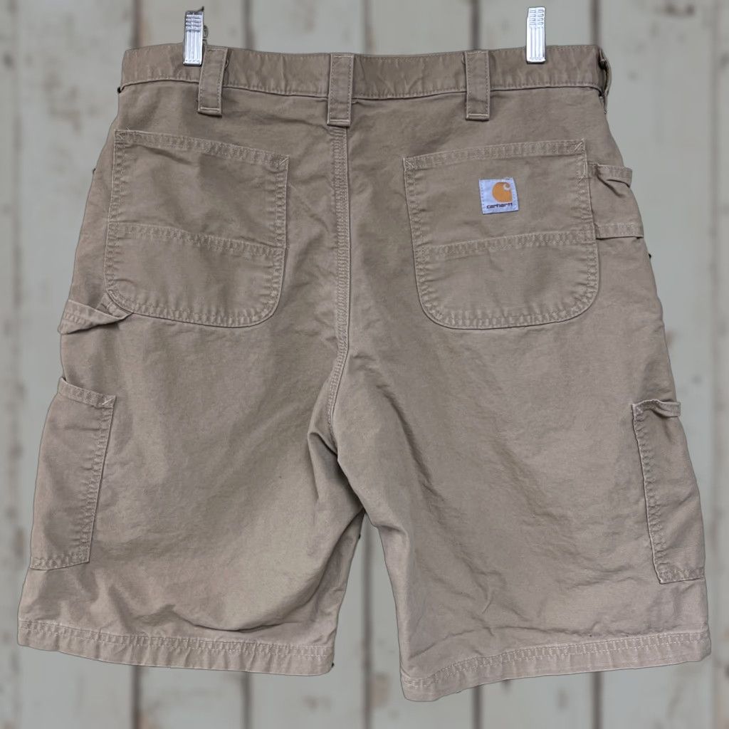 Carhartt Carhartt Mens Shorts Carpenter Workwear Tan 34 Original Fit Flat Front Cargo Pocket Regular Waist 34 Summer Spring Vintage No (if allowed) Size US 34 / EU 50 - 1 Thumbnail