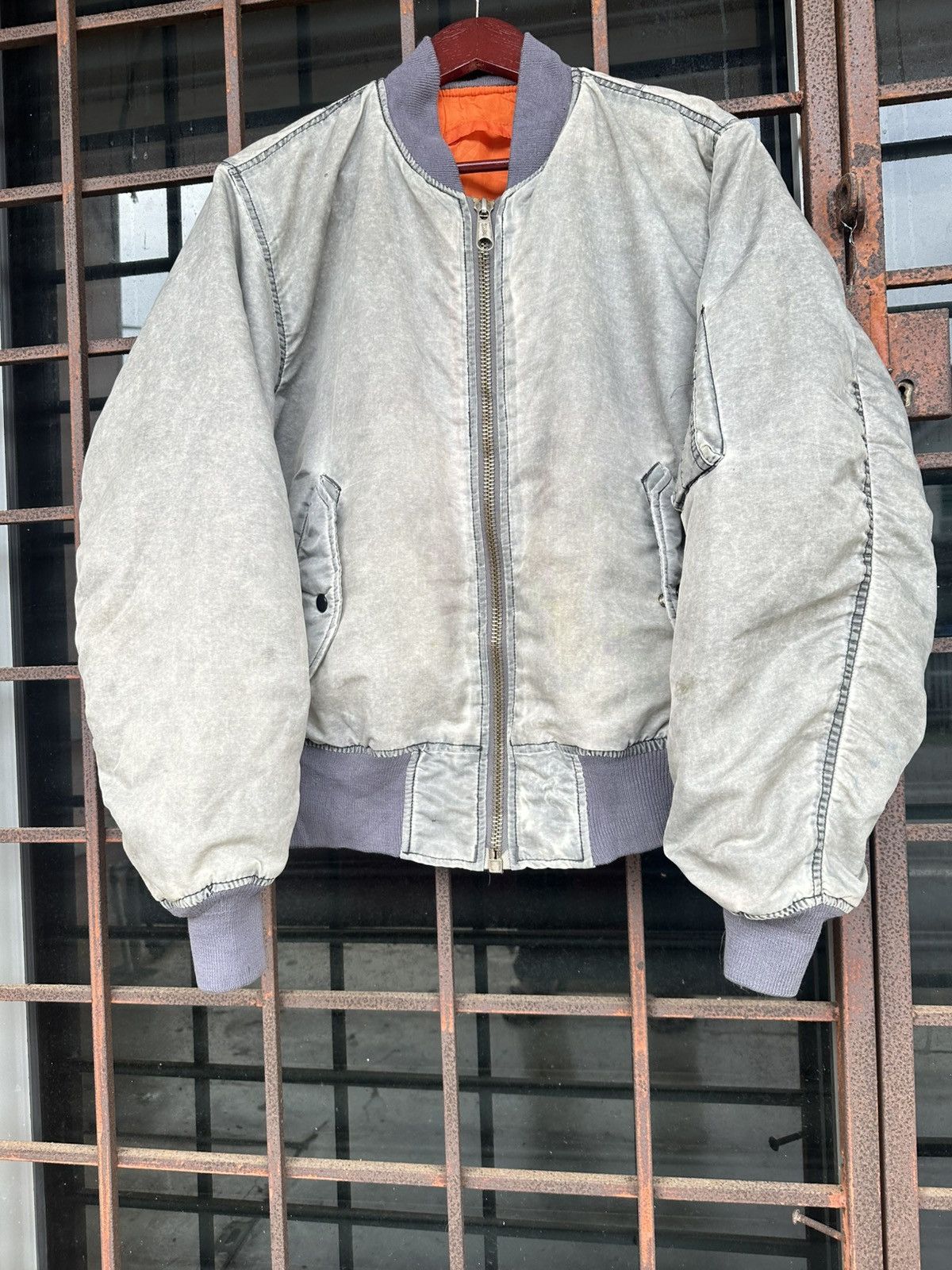 Vintage 🪖Vintage Faded MA-1 Man Intermediate Bomber Jacket Size US M / EU 48-50 / 2 - 5 Thumbnail