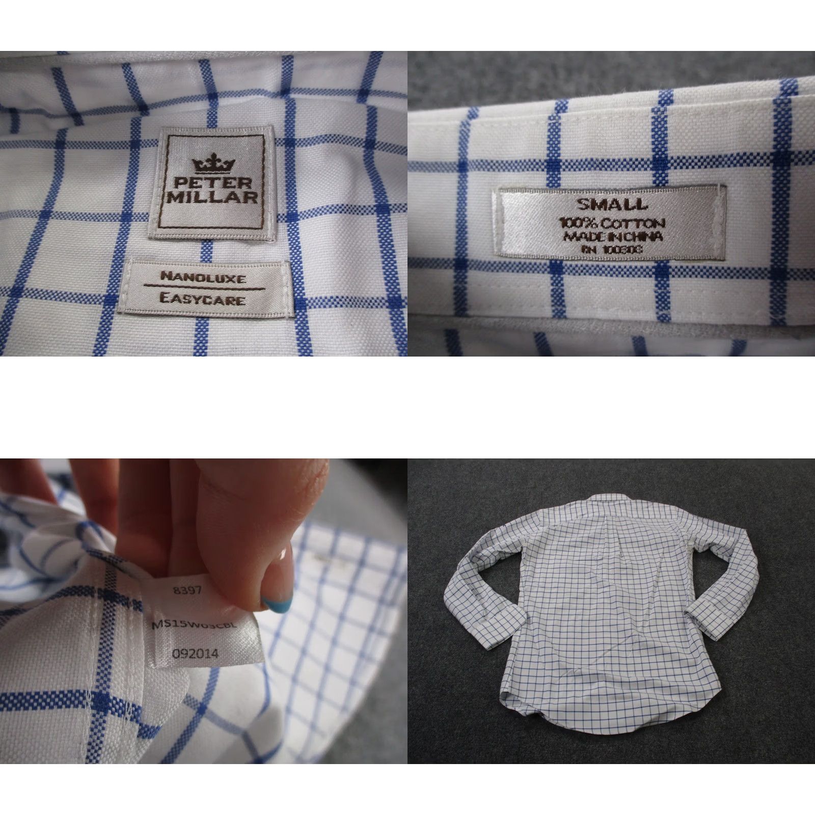 Peter Millar Peter Millar Shirt Mens S White Lightweight Button-Down Knit Check Vintage No Size US S / EU 44-46 / 1 - 8 Thumbnail