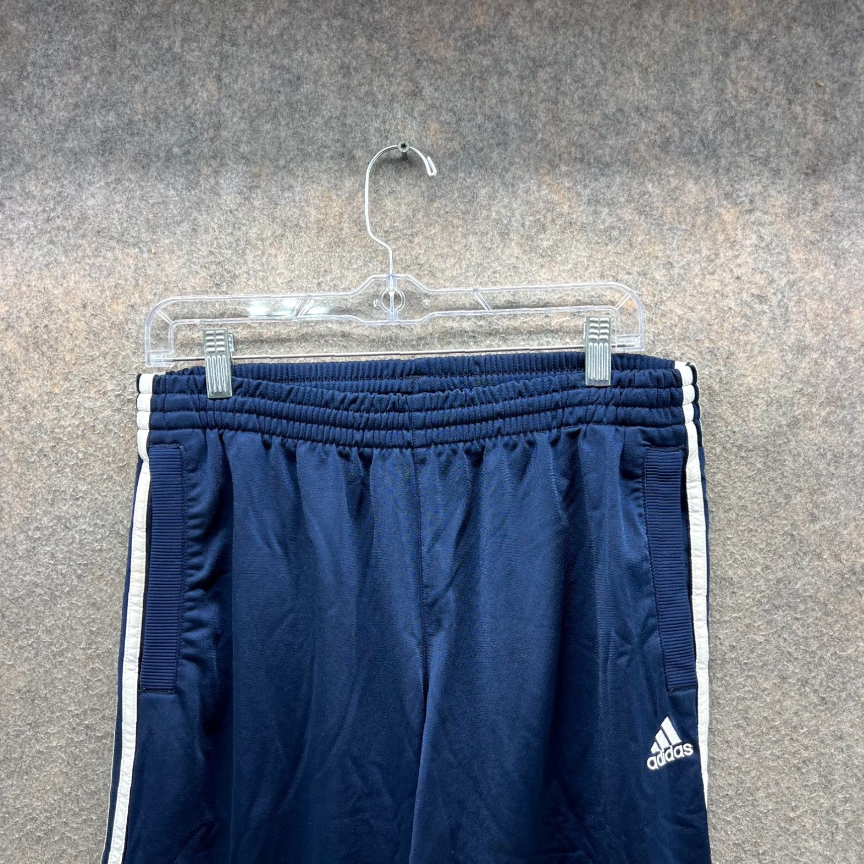 Adidas VINTAGE Adidas Pants Mens M Blue Navy Straight Gym Straight Trefoil 90s Y2k Pants Mens M Blue Navy Straight 90s Adidas Size US 31 - 7 Thumbnail