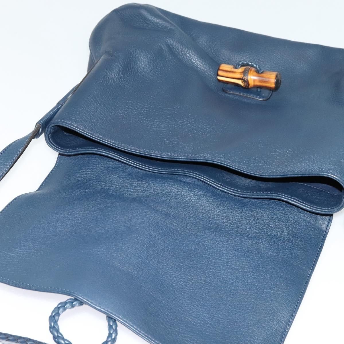 Gucci GUCCI Shoulder Bag Leather Blue Gold Size ONE SIZE - 9 Thumbnail