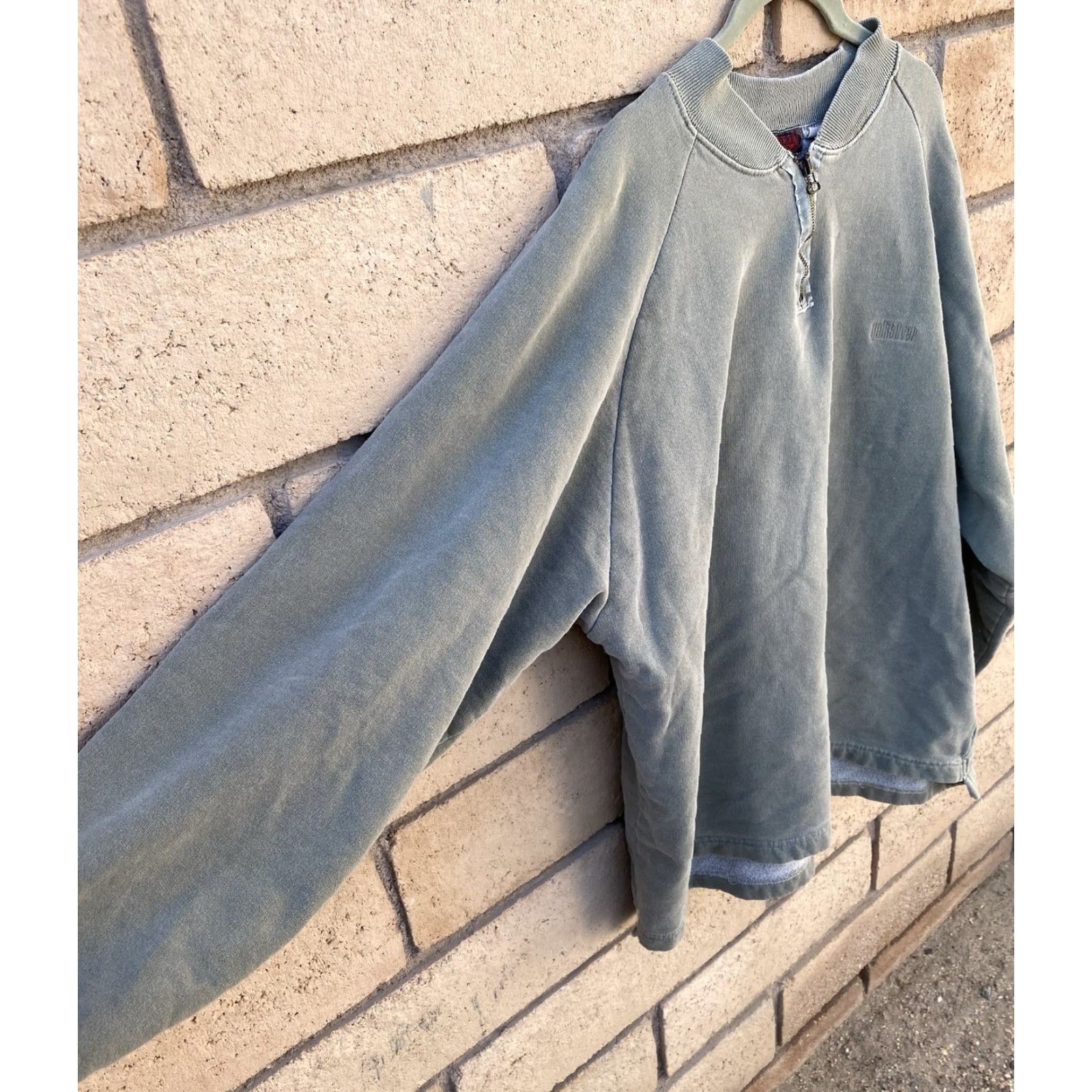 Quiksilver VINTAGE Quicksilver Sweatshirt Raglan Henley Zipper Pullover Green XL Men Long Sleeve Casual Beach 80s 90s Size US XL / EU 56 / 4 - 3 Thumbnail